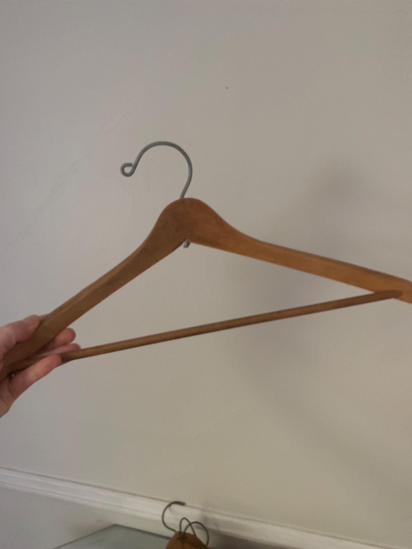 Set of 6 Vintage Wood Suit Hangers