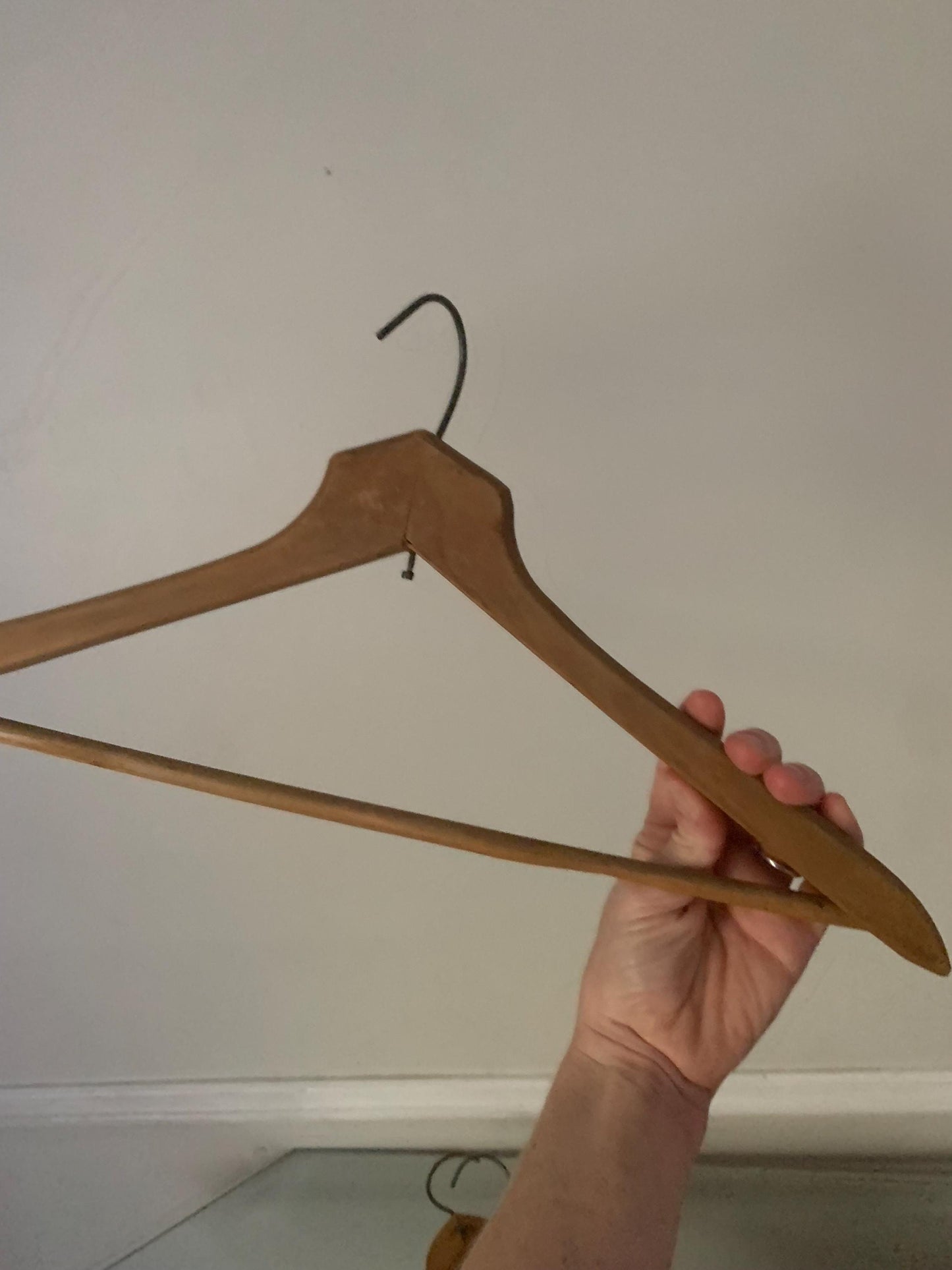 Set of 6 Vintage Wood Suit Hangers