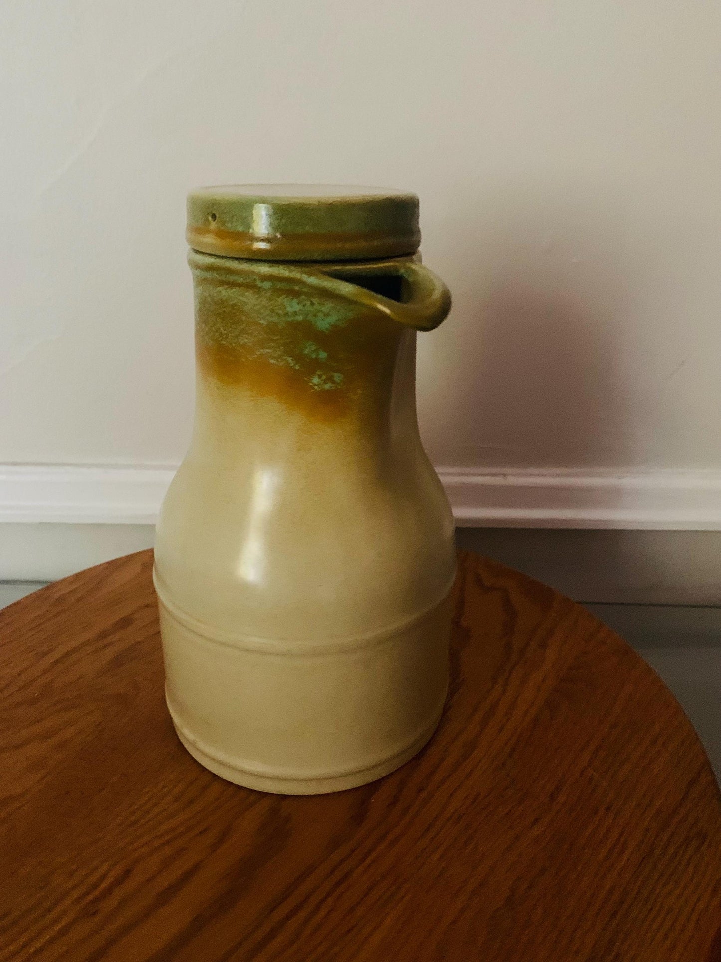 Retro Kiln Craft Light Sage Green Stoneware Tea Pot Made in England