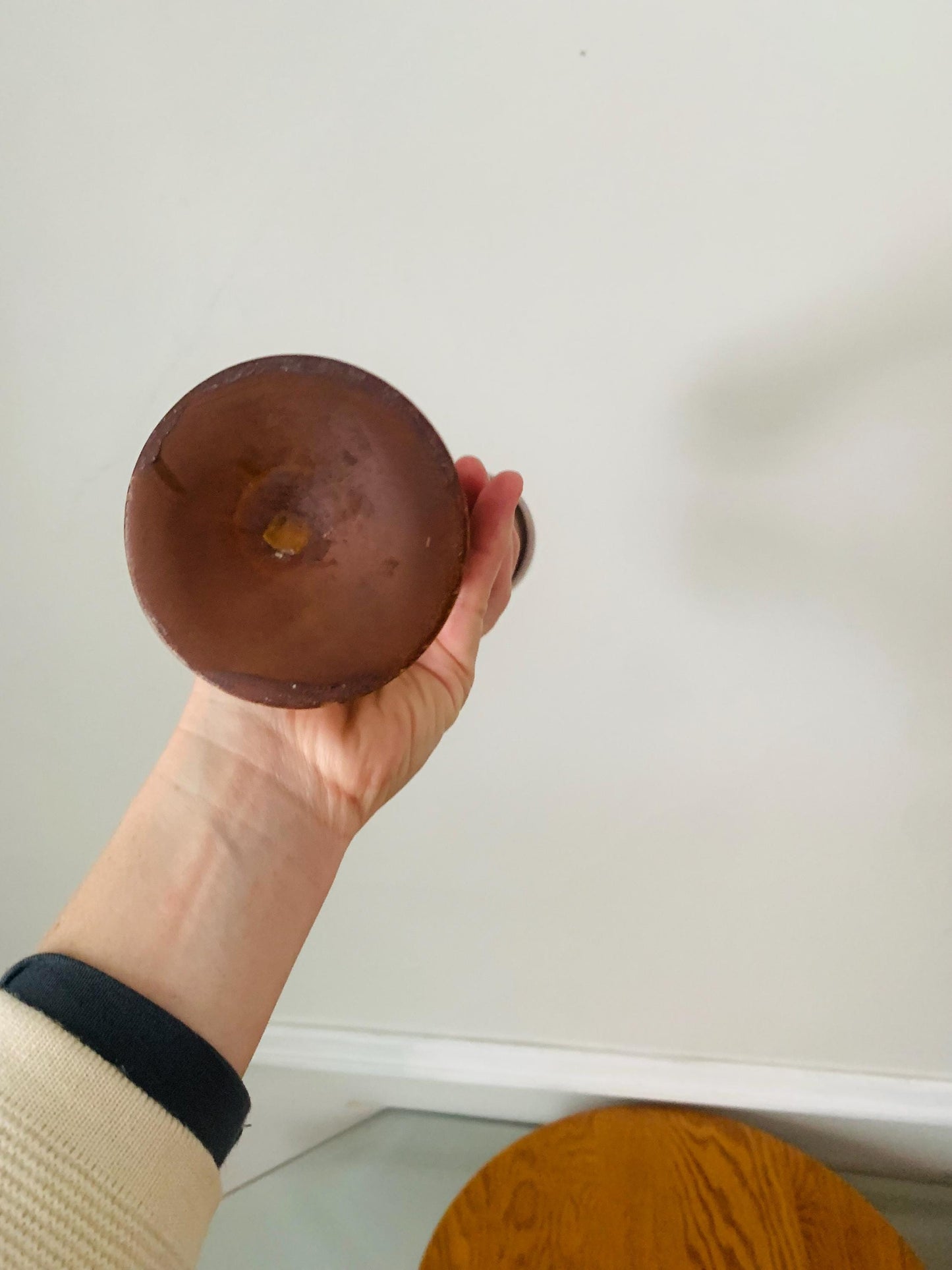 Tall Hand Turned Wooden Candlestick