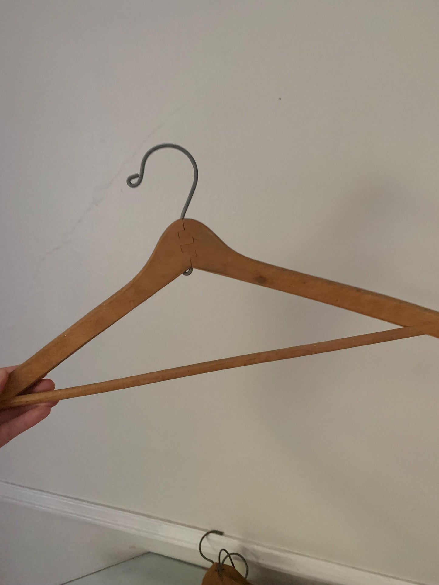 Set of 6 Vintage Wood Suit Hangers