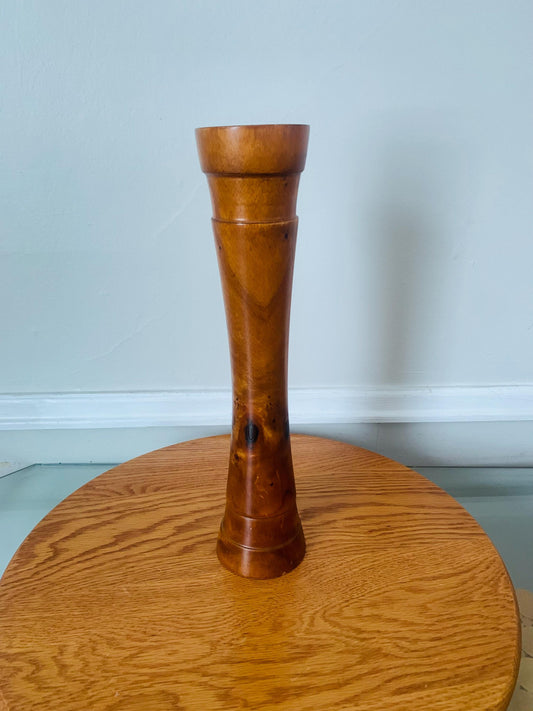 Tall Hand Turned Wooden Candlestick