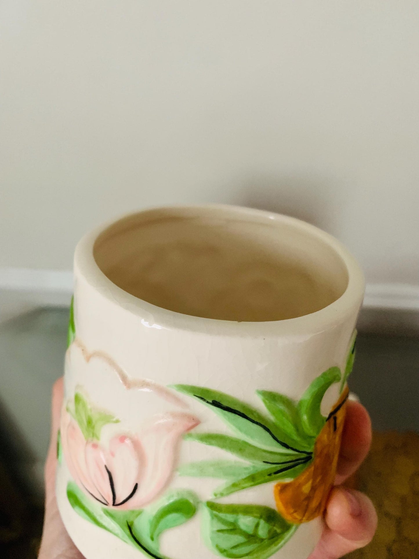 Vintage Set of 4 Hand Painted Ceramic Pitcher Set Made in Canada