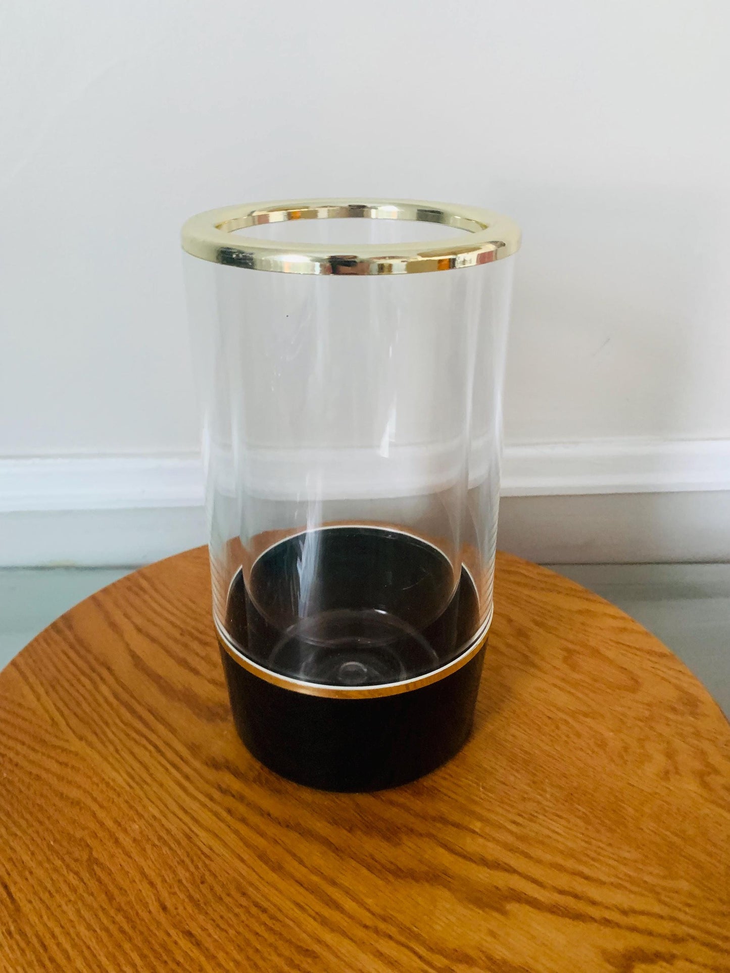 MCM Spong Vini Black and Silver Plastic Wine Cooler Made in England
