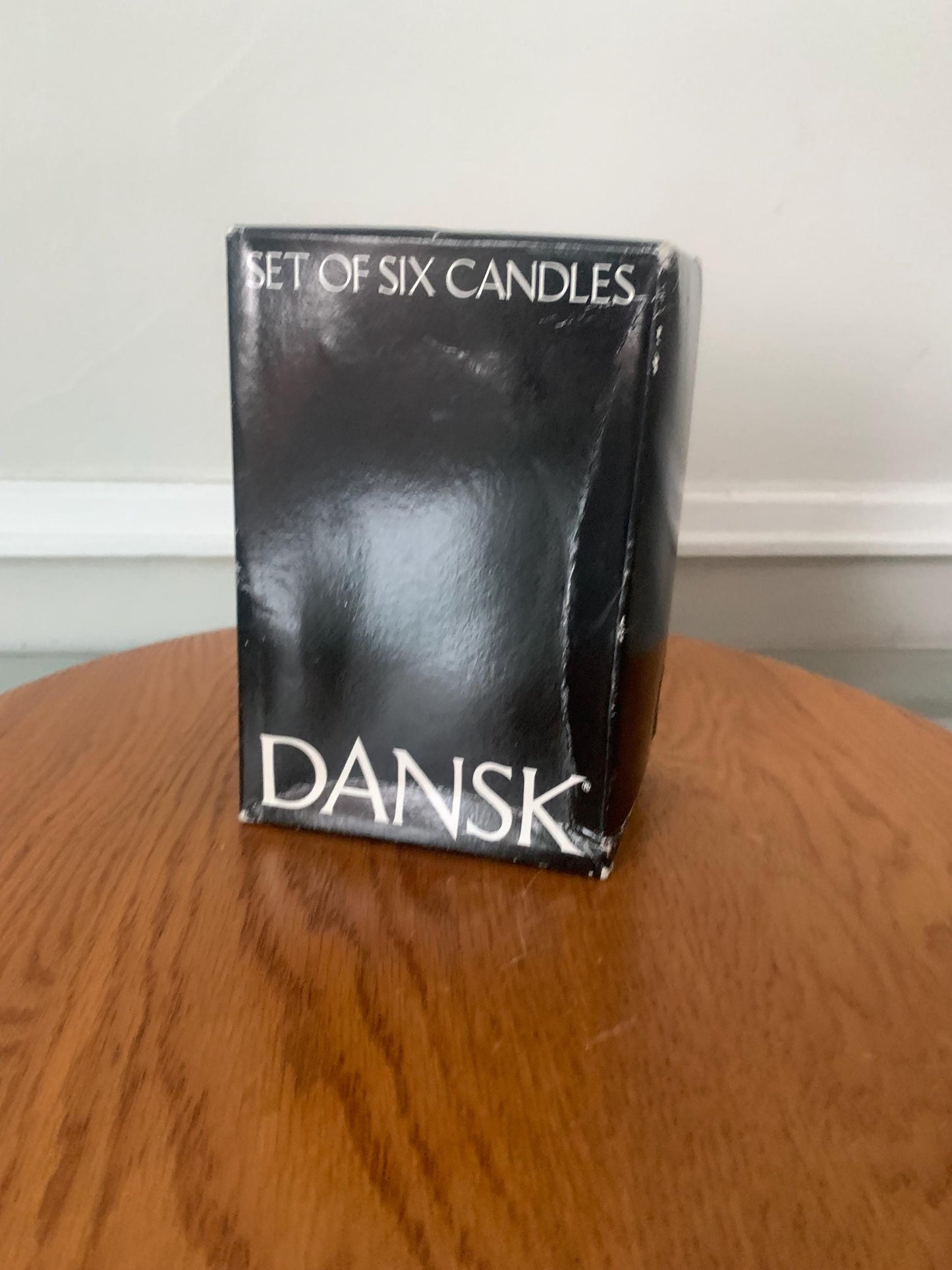Set of 6 Vintage Dansk Red Egg Shaped Candles in Original Box Made in Hong Kong