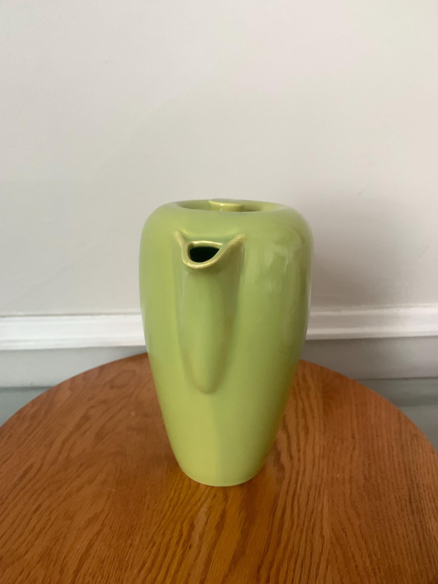 Vintage Tall Apple Green Ceramic Coffee Pot