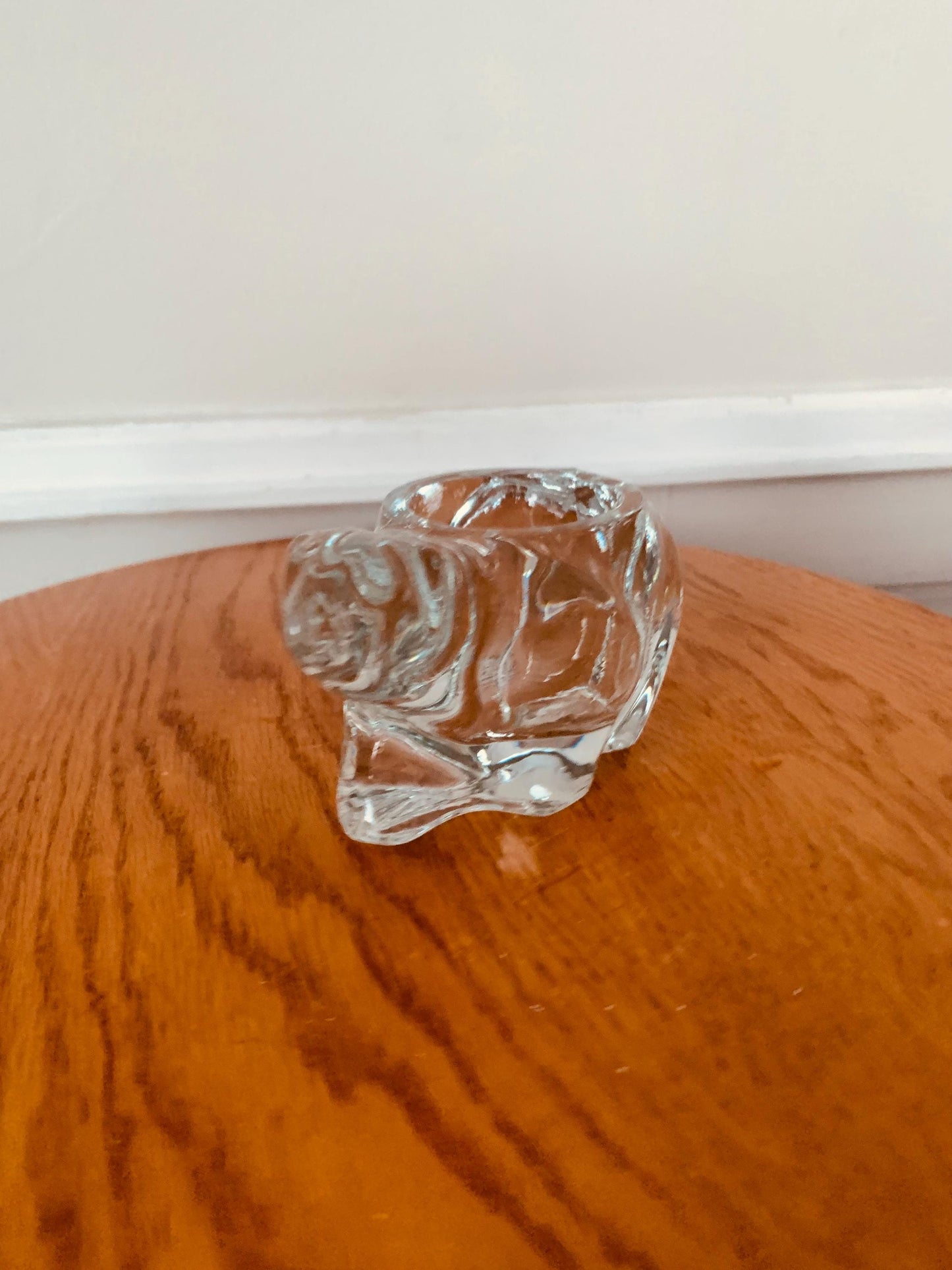 Vintage Clear Polar Bear Votive Candle Holder