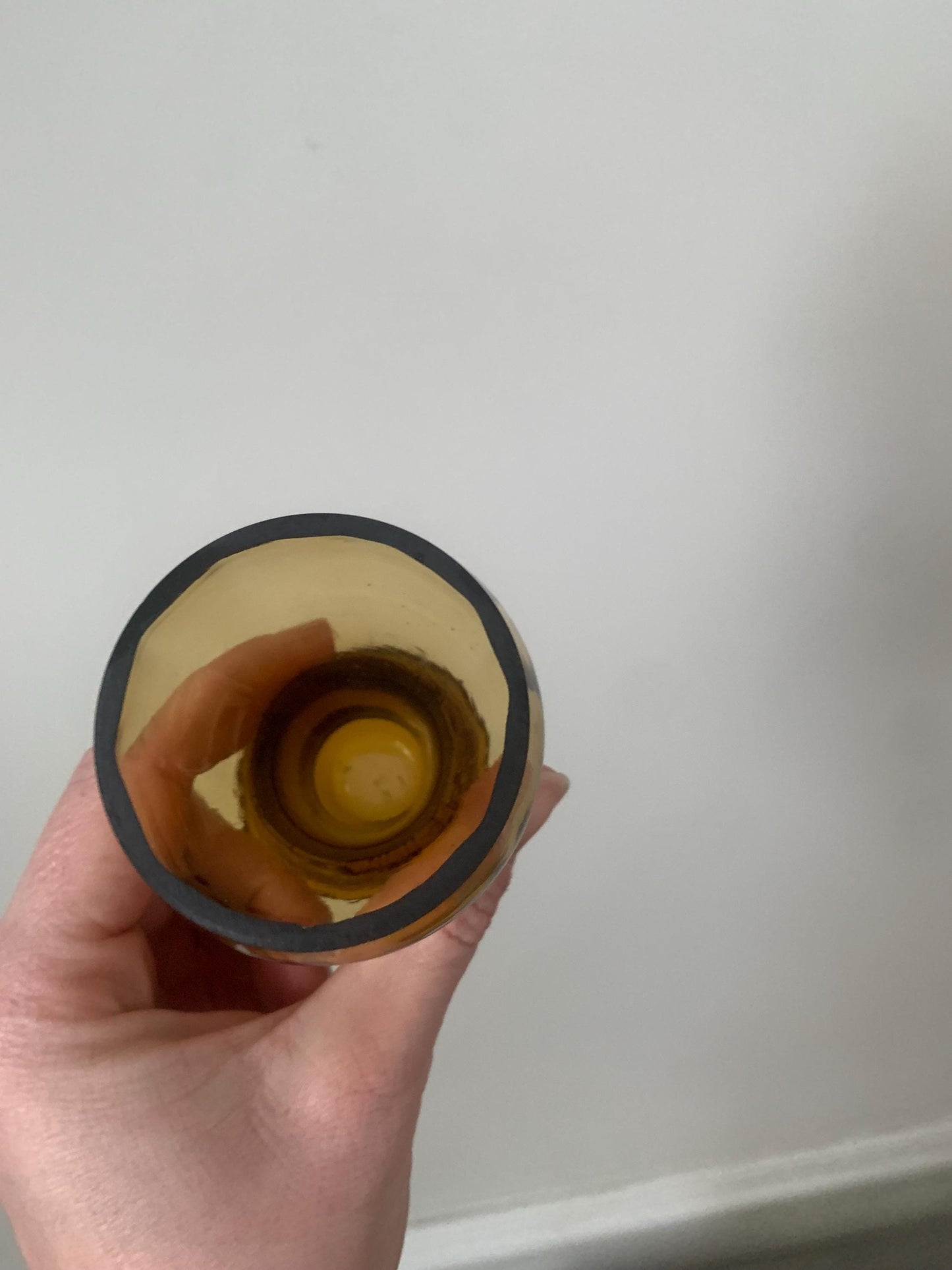 Set of 6 MCM Short Amber Juice Glass