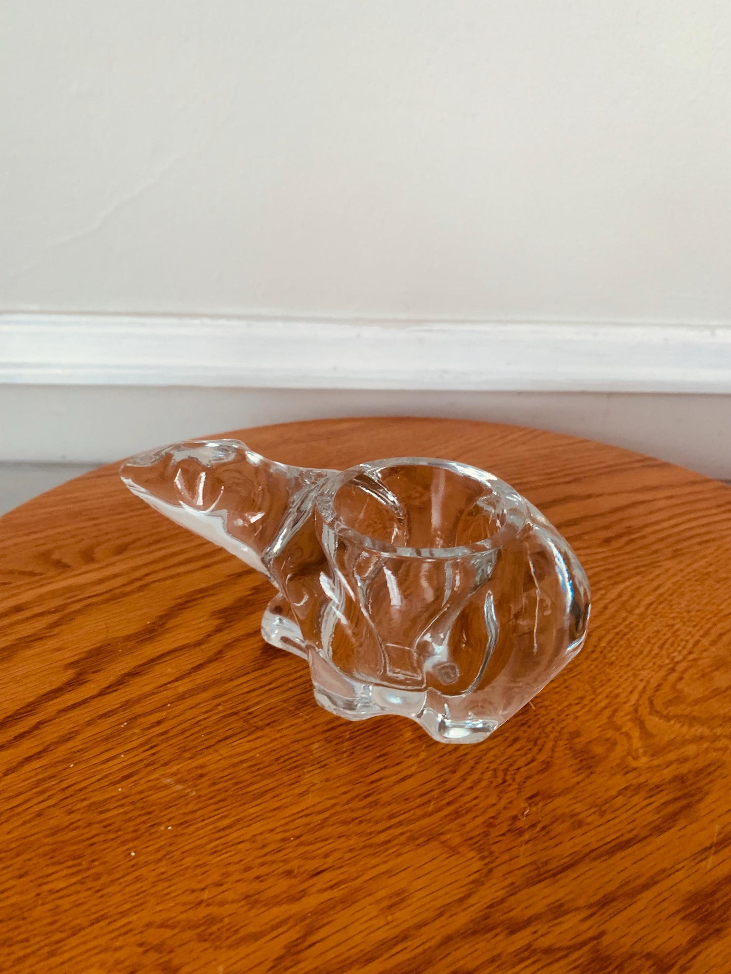 Vintage Clear Polar Bear Votive Candle Holder