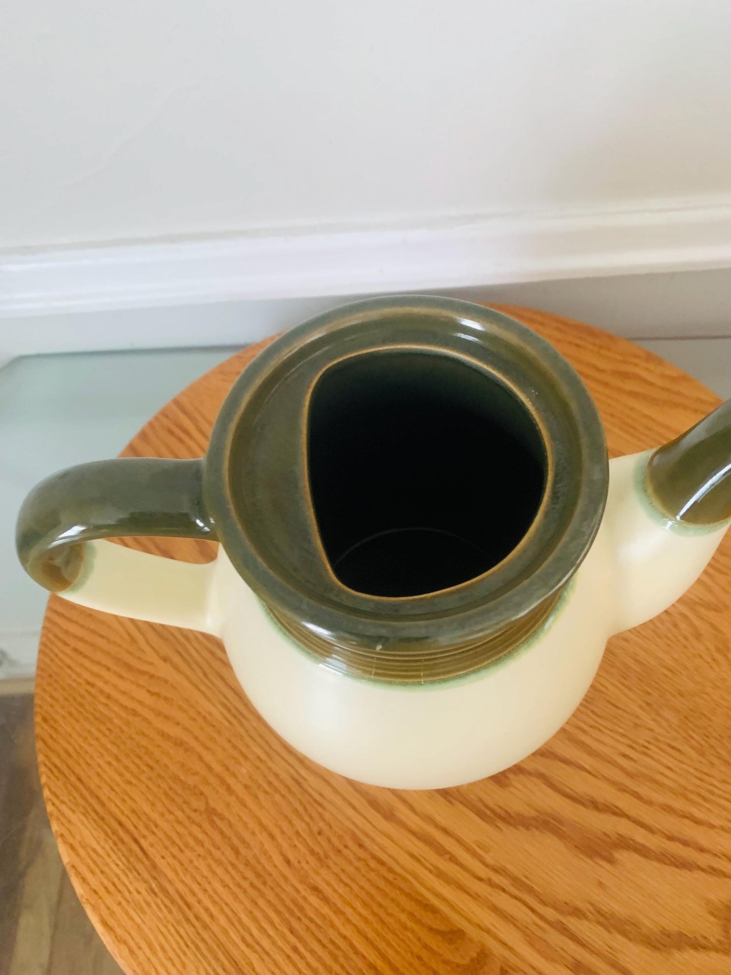 Vintage Laurentian Pottery Teapot with Green Top 9403 Made in Canada