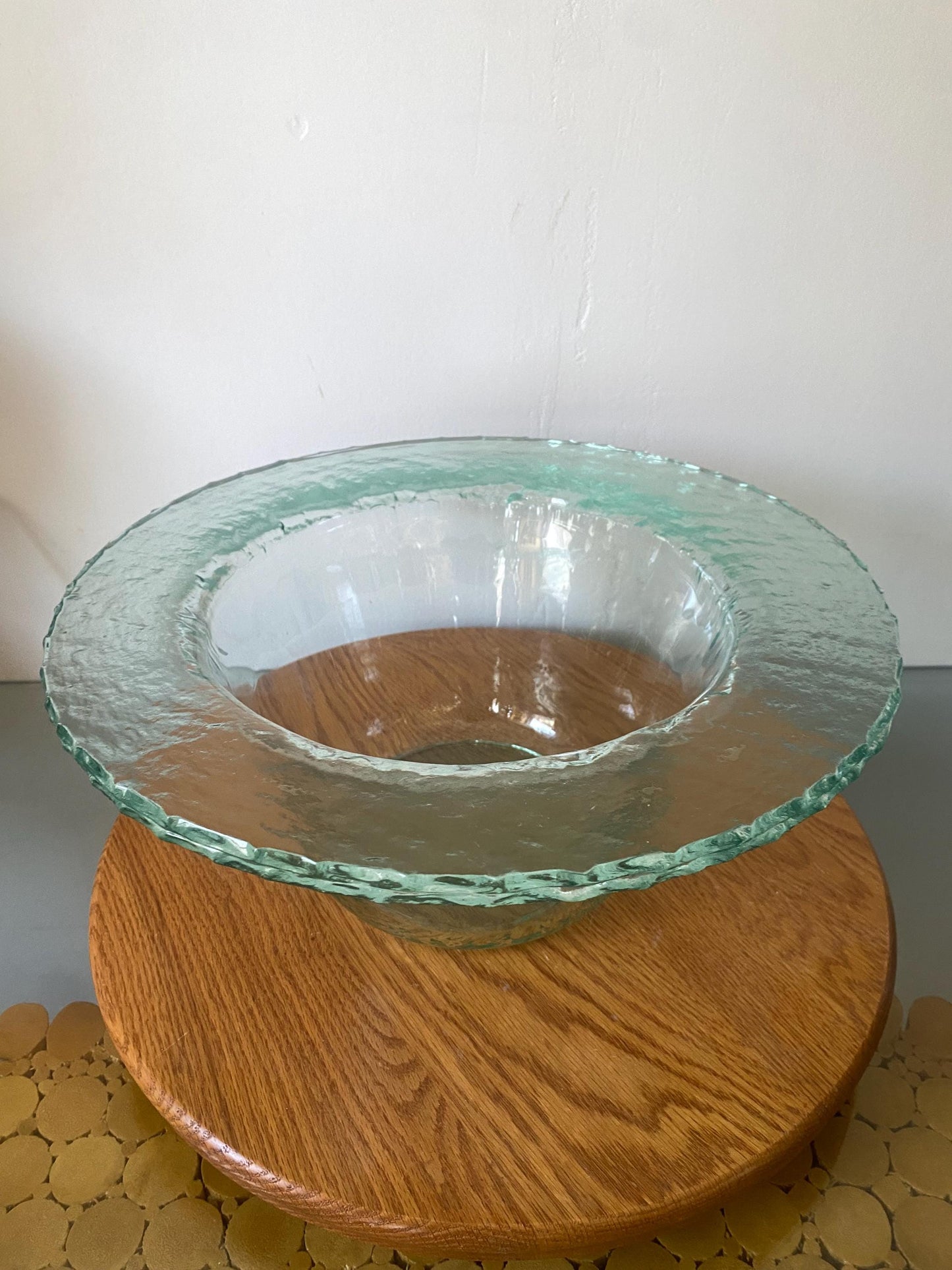 Handmade Sea Glass Green Salad Bowl