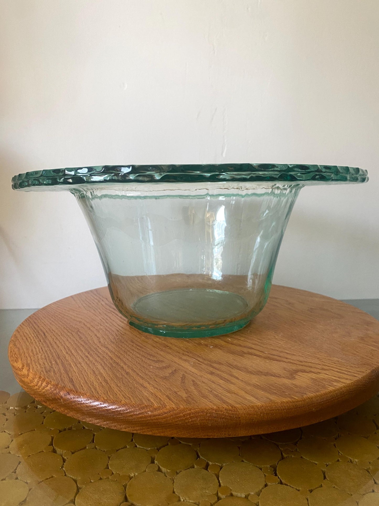 Handmade Sea Glass Green Salad Bowl