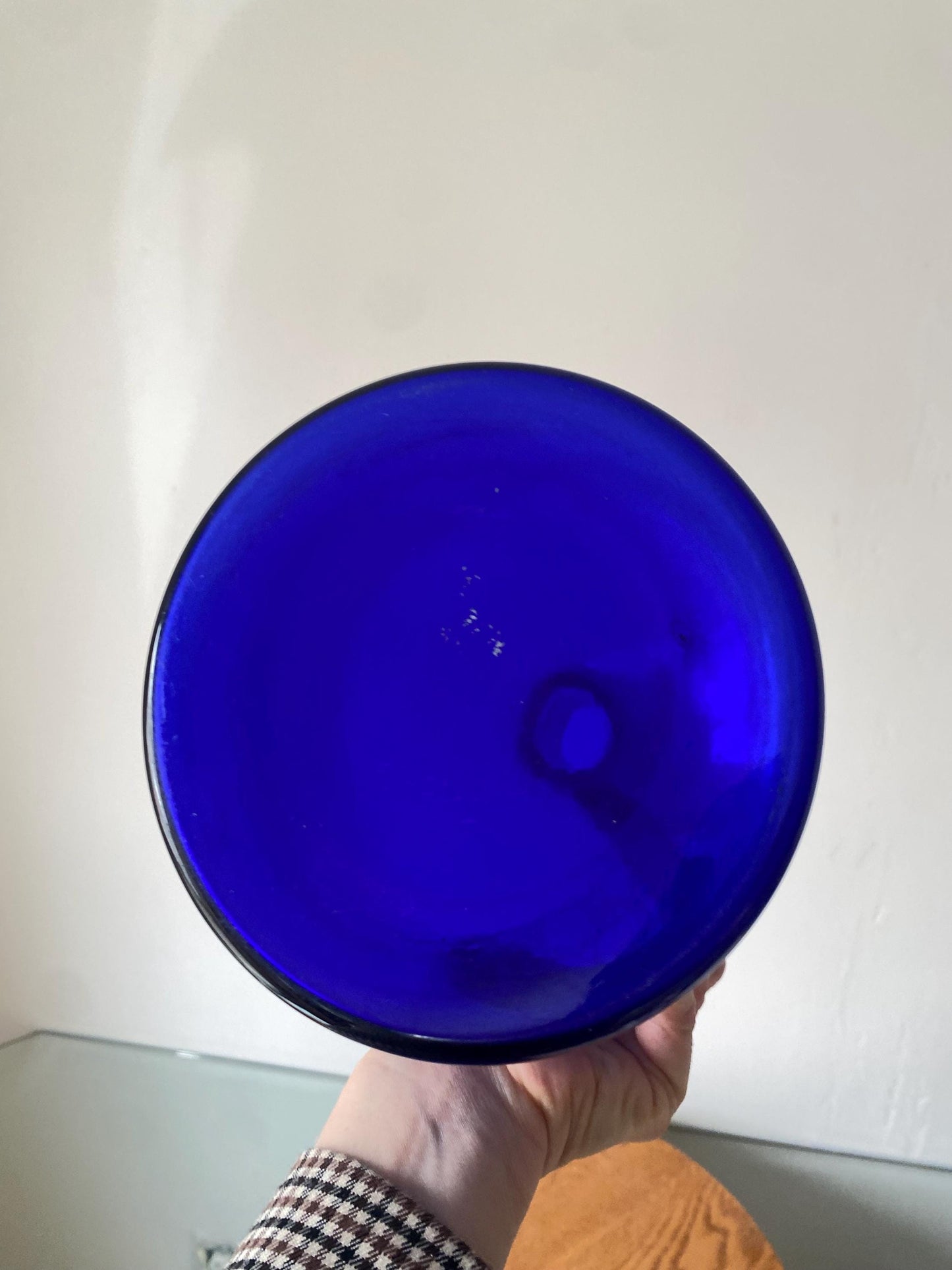 Vintage Cobalt Blue Decanter with Handle