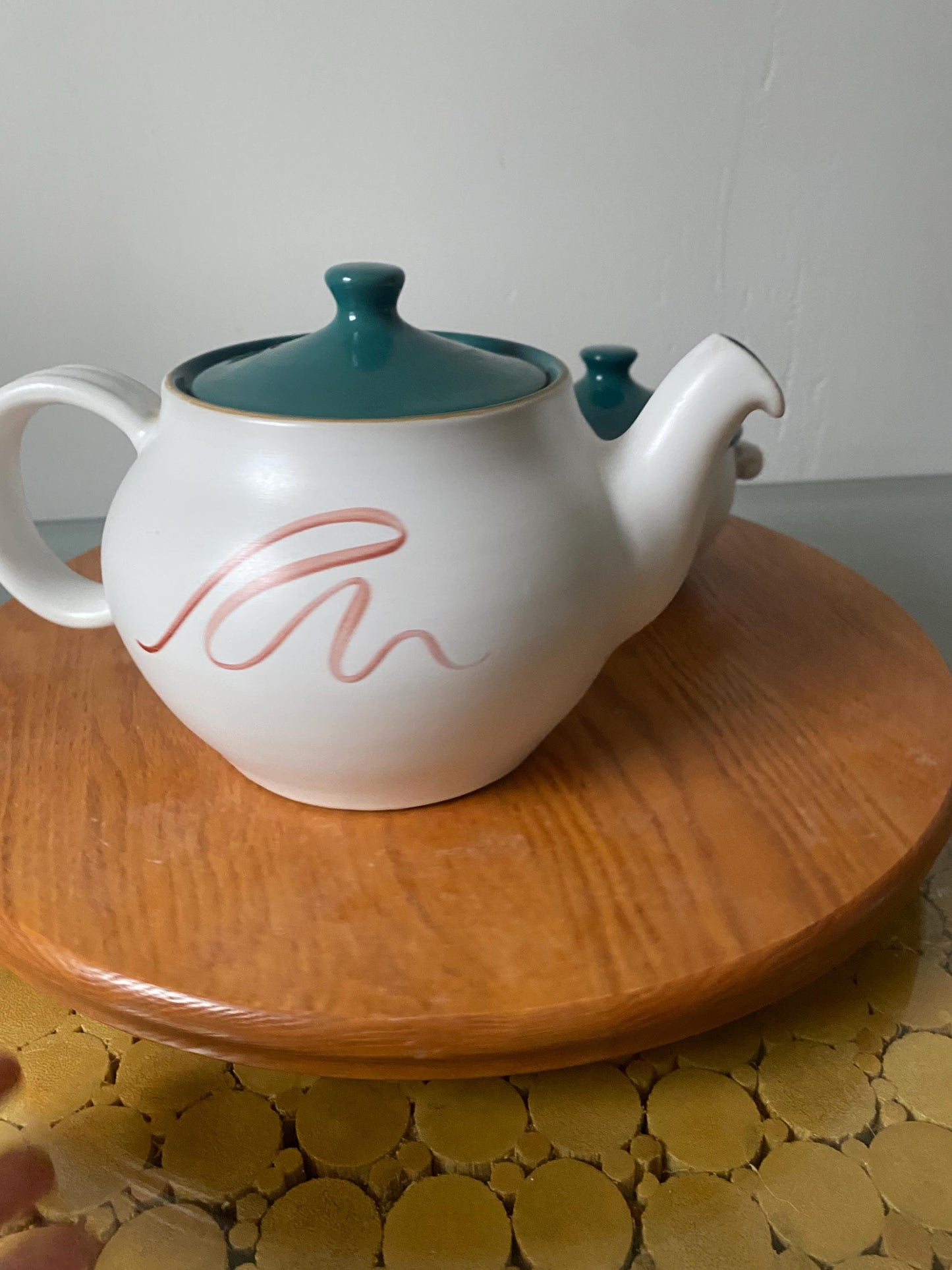 Vintage Denby Flair Rooster Stoneware Teapot with Cream and Sugar Made in England