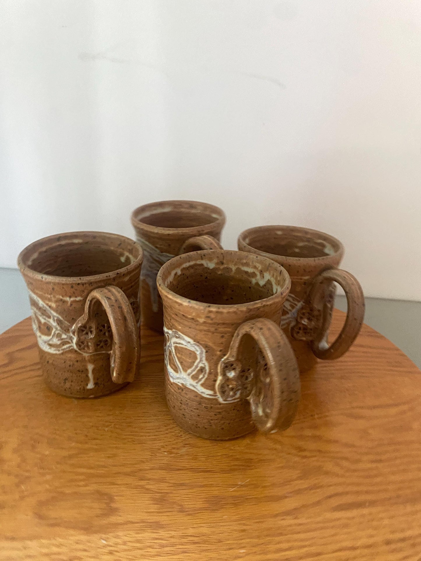 Set of 4 Handmade Pottery Mugs