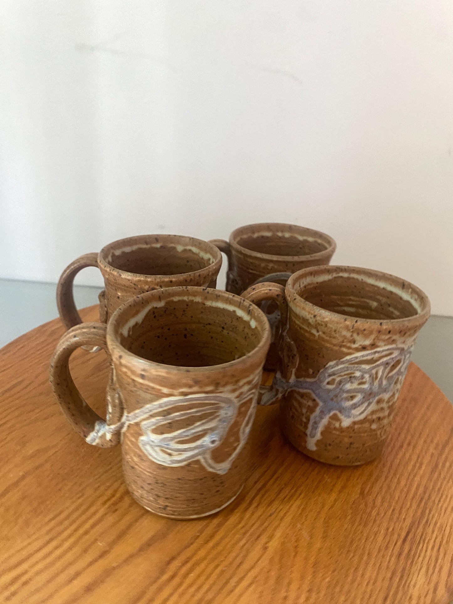 Set of 4 Handmade Pottery Mugs