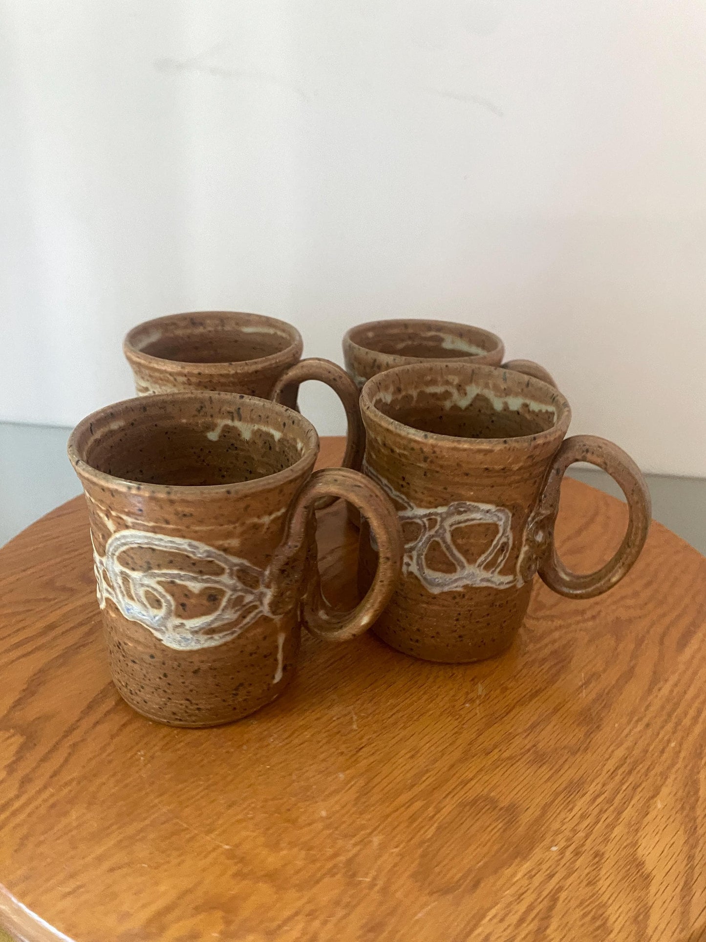 Set of 4 Handmade Pottery Mugs