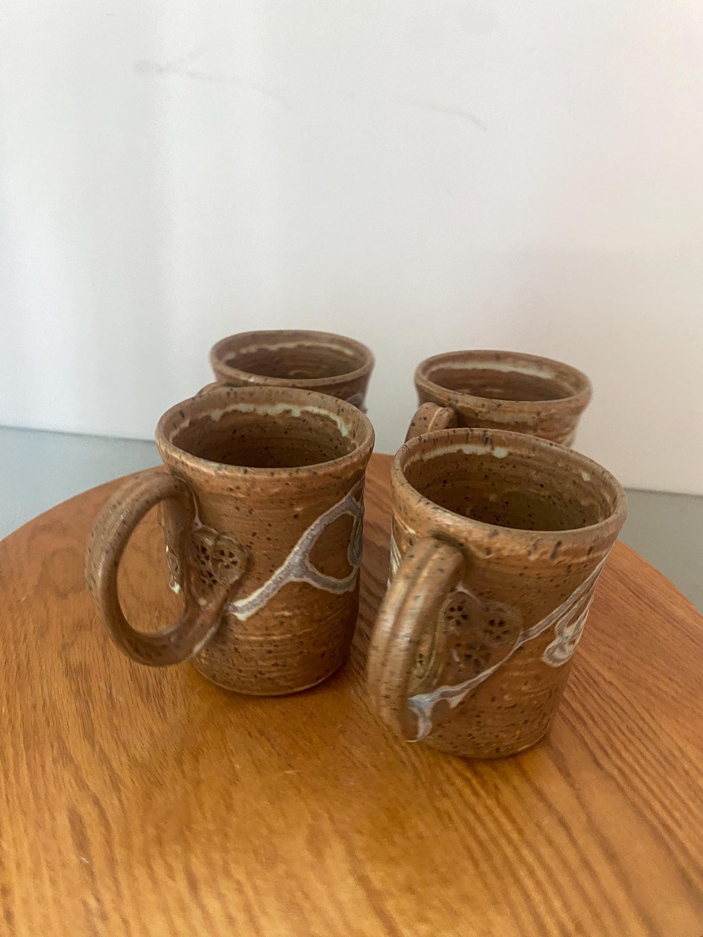 Set of 4 Handmade Pottery Mugs