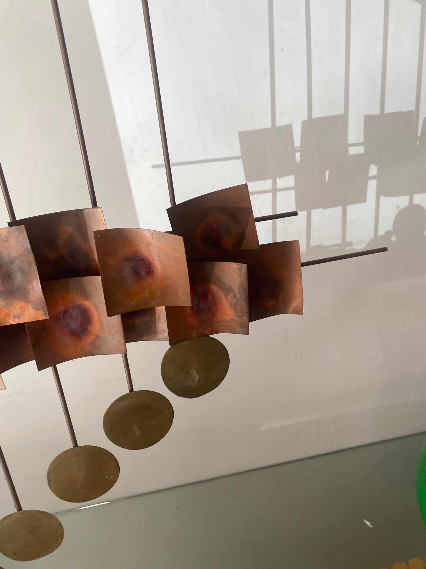 MCM Large Brutalist Brass and Copper Wall Sculpture