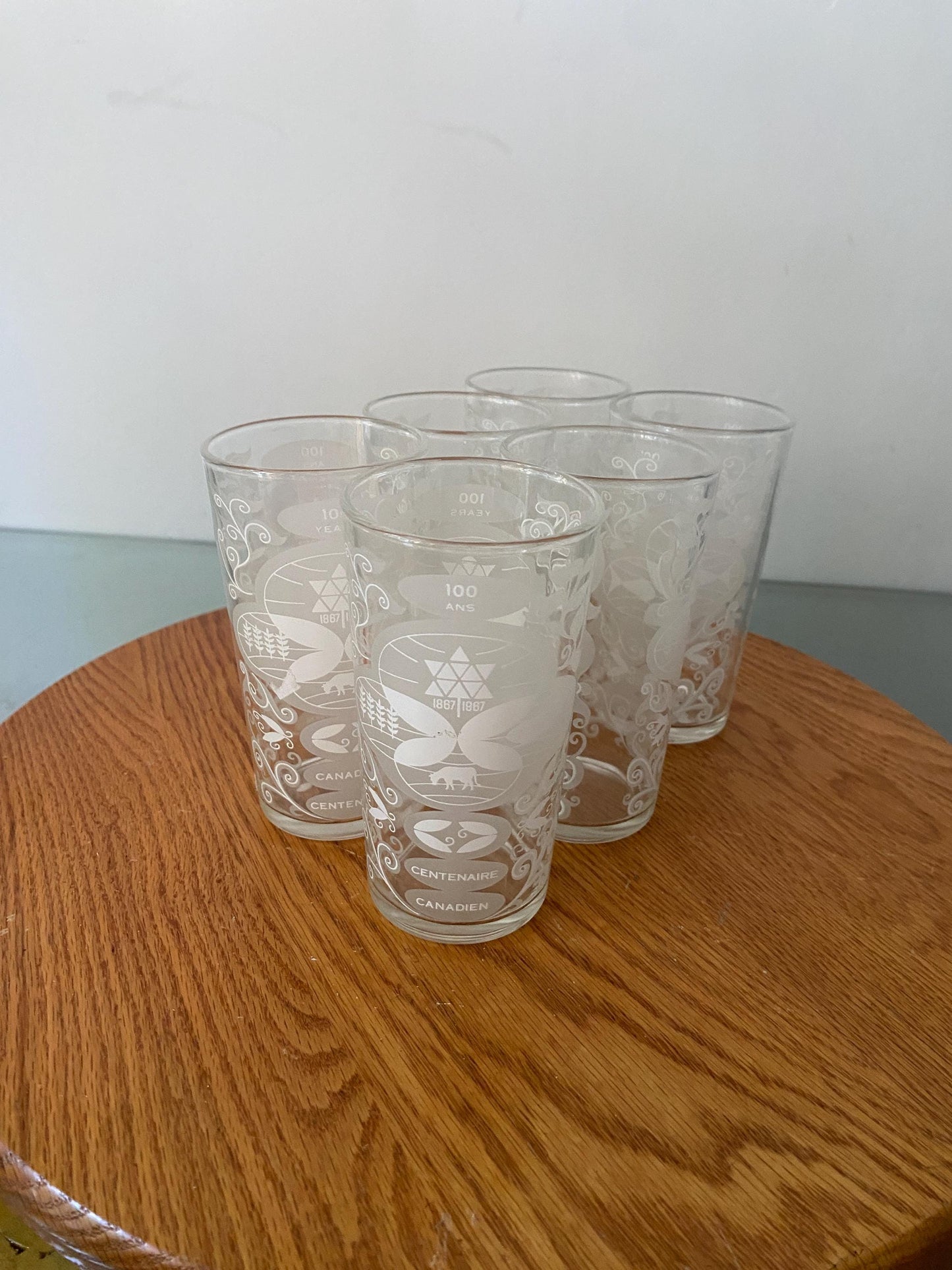 MCM Set of 6 Dominion 1967 Canadian Centennial Glasses