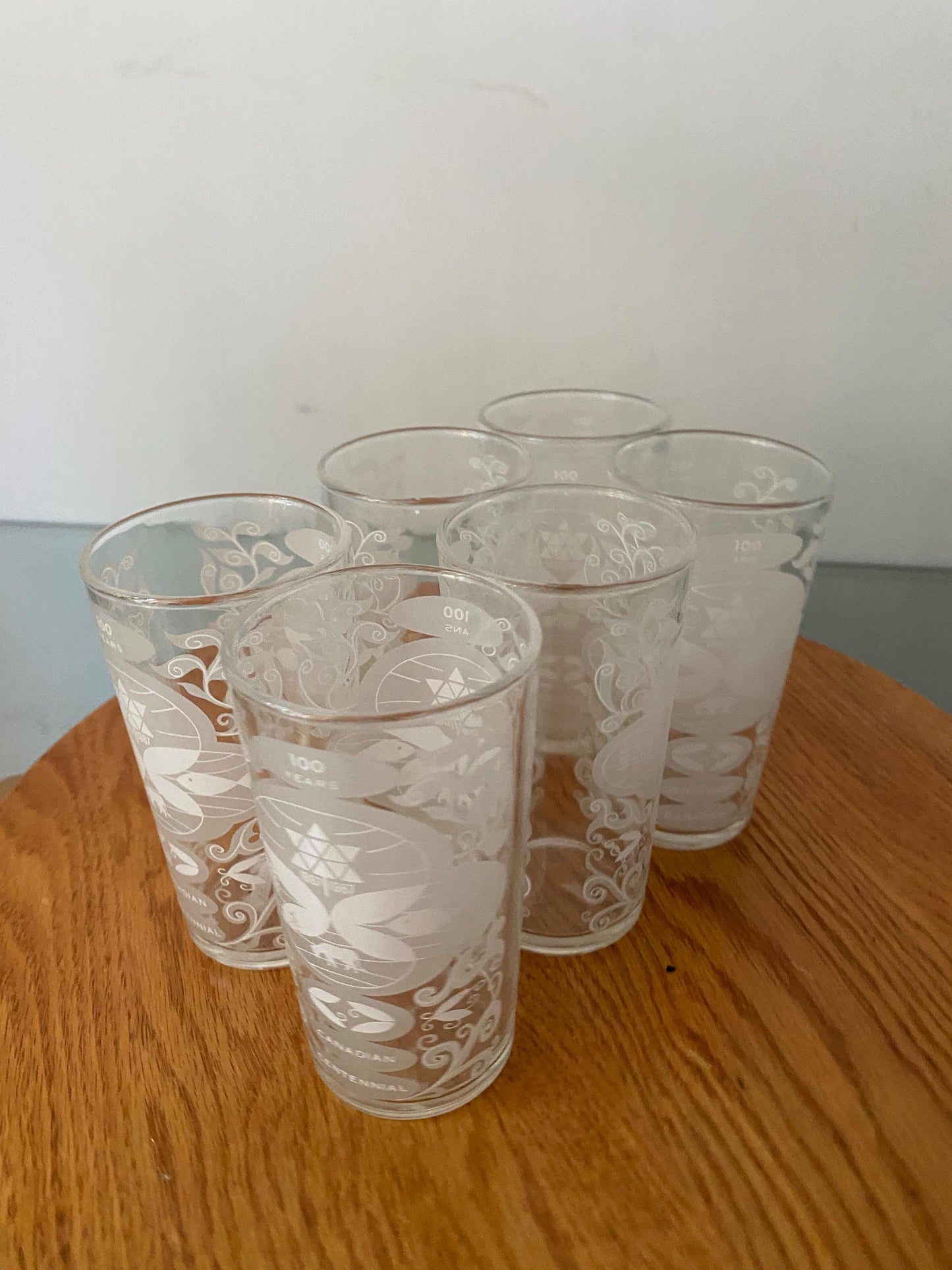 MCM Set of 6 Dominion 1967 Canadian Centennial Glasses