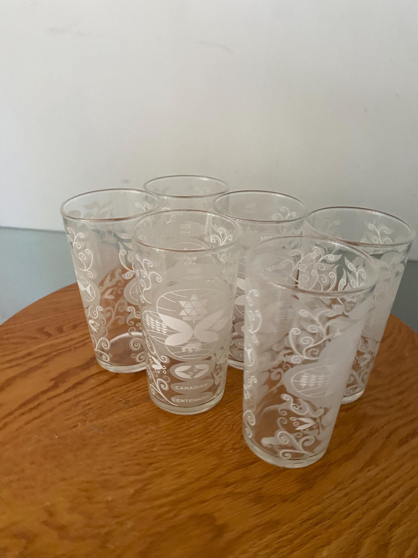 MCM Set of 6 Dominion 1967 Canadian Centennial Glasses