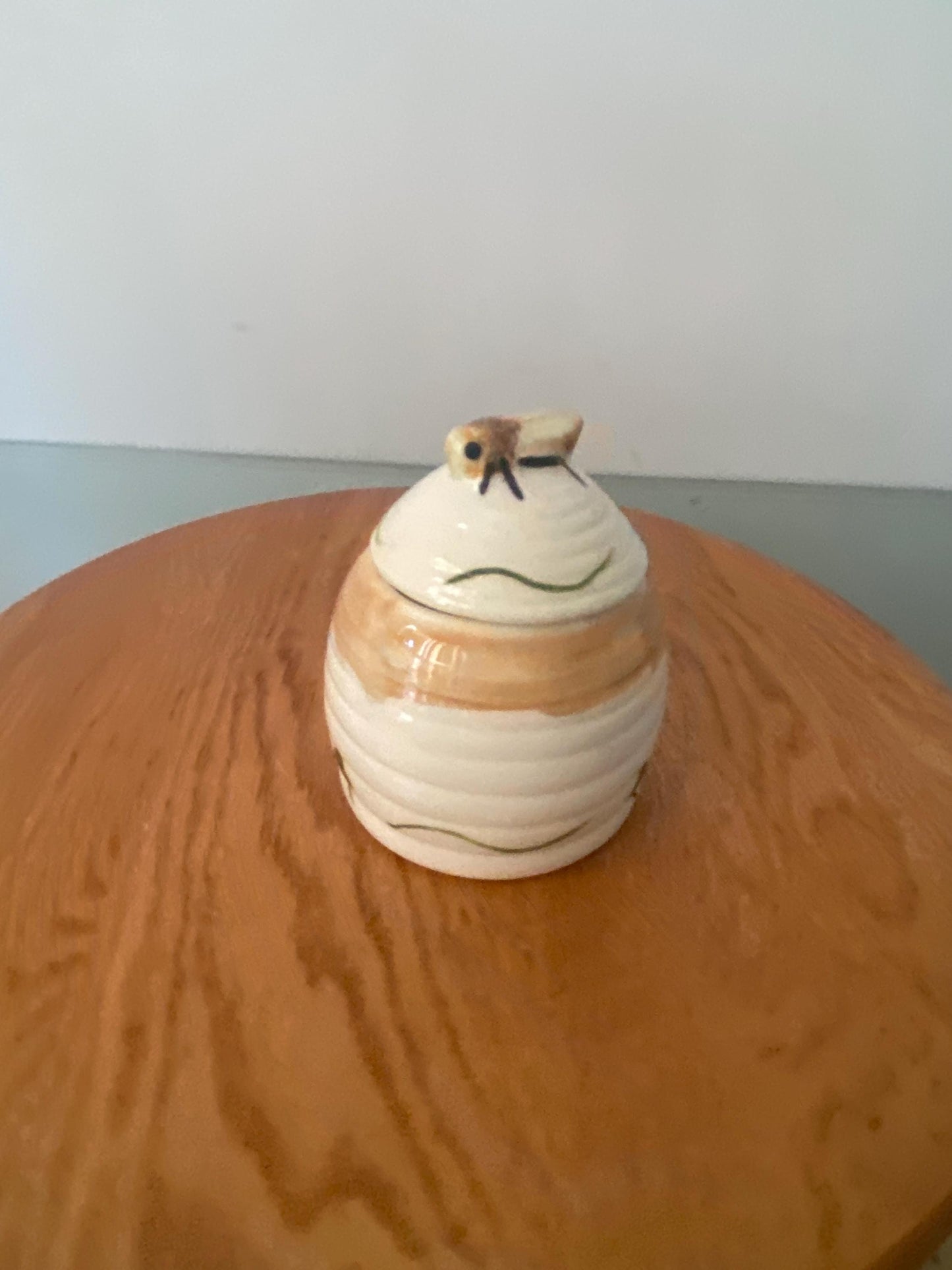 Vintage Ceramic Cicada Honey Pot Made in Canada