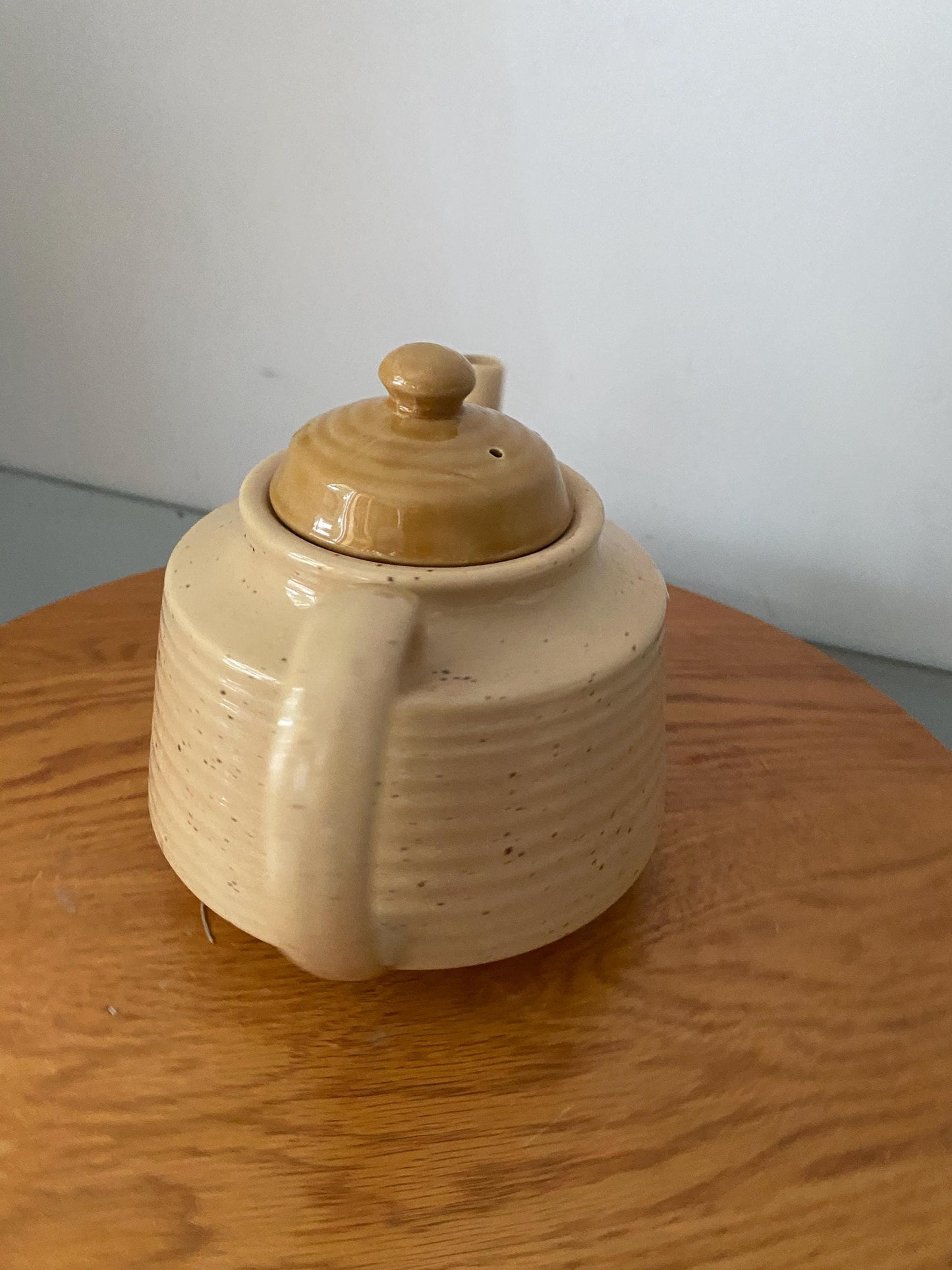 Vintage Speckled Oatmeal North Land Ceramic Teapot