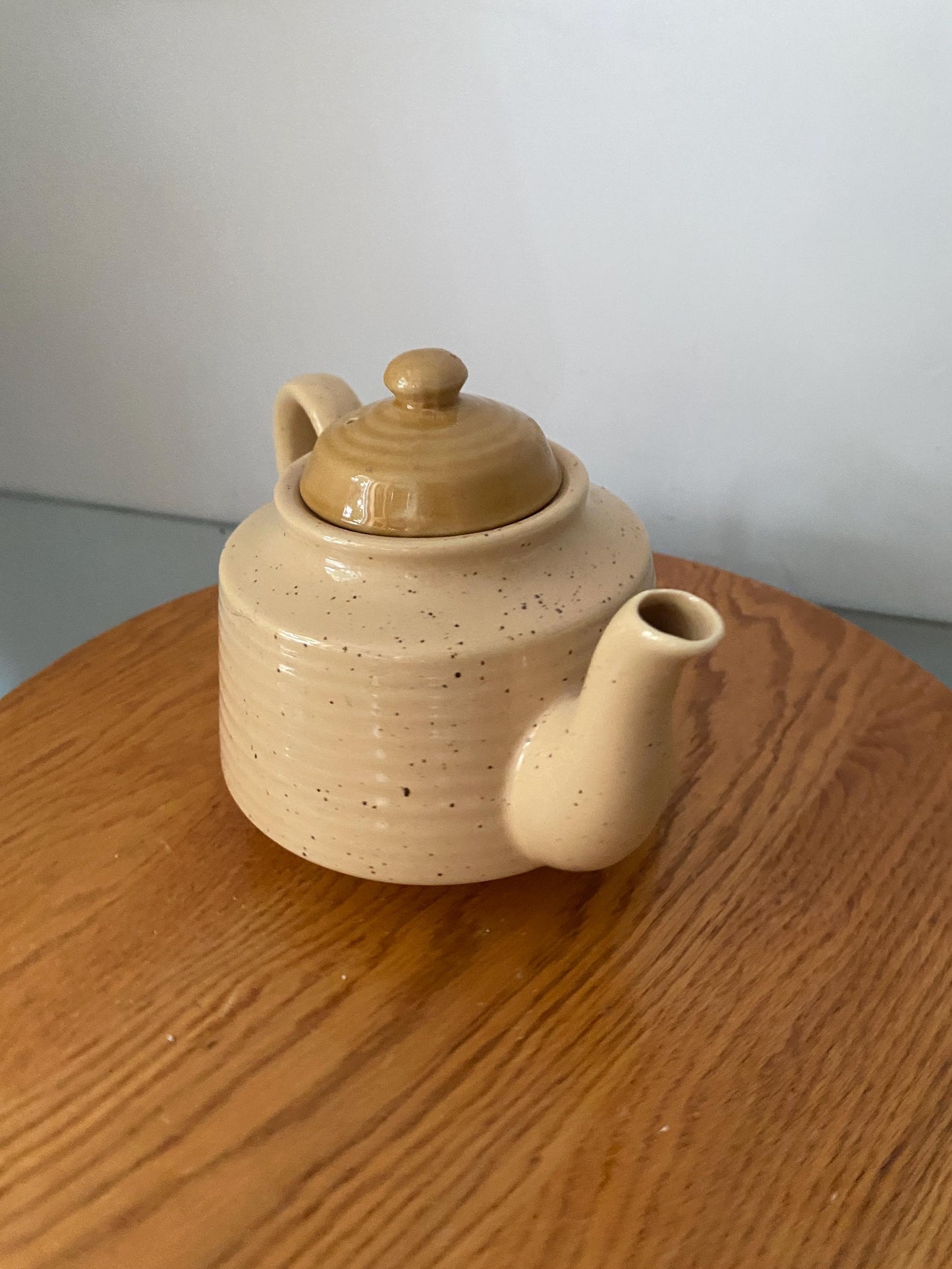 Vintage Speckled Oatmeal North Land Ceramic Teapot