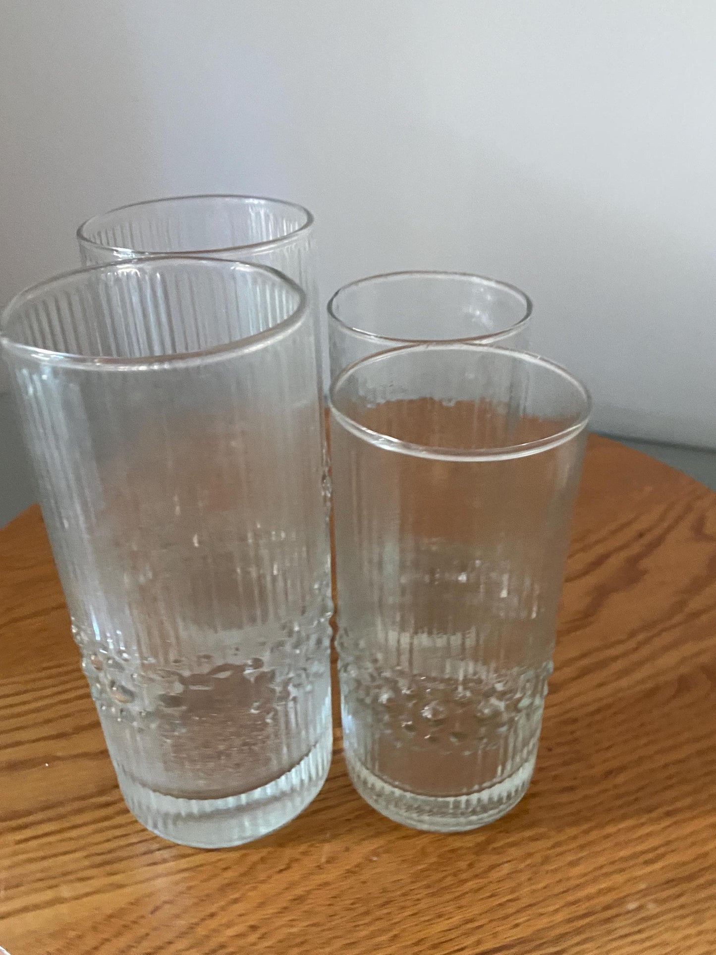 Set of 4 Tall and Short MCM Alaska Durobor Crystal Iittala of Finland Glasses