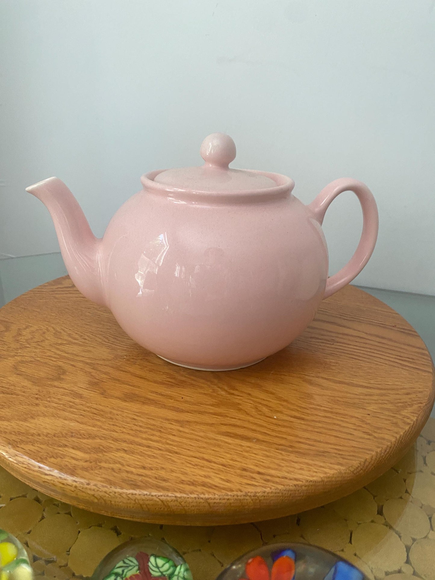 Vintage Blush Pink Ceramic Teapot