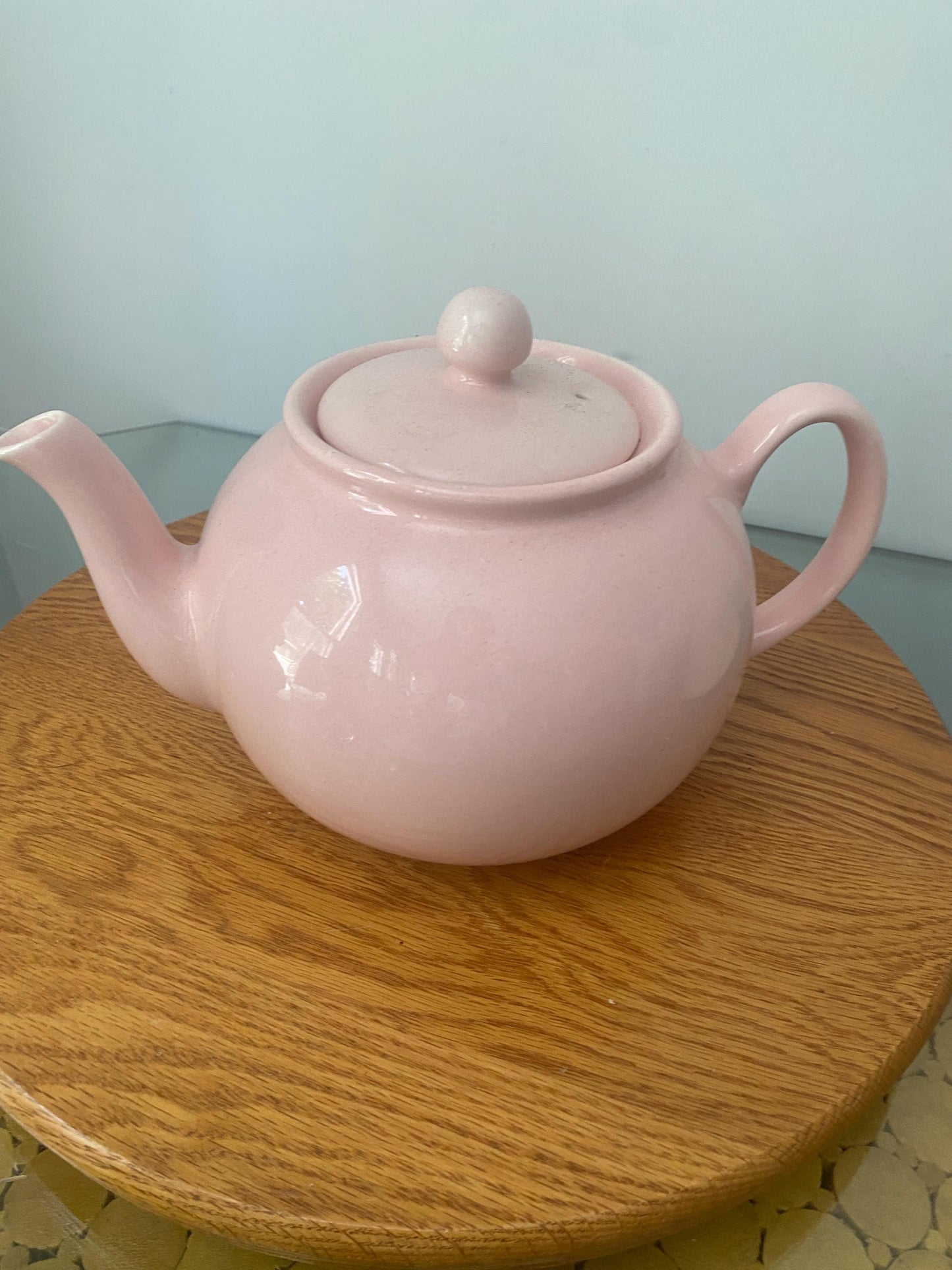 Vintage Blush Pink Ceramic Teapot