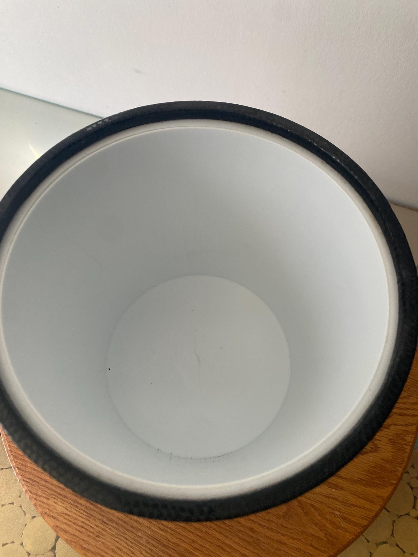 MCM Black Faux Snake Skin Ice Bucket