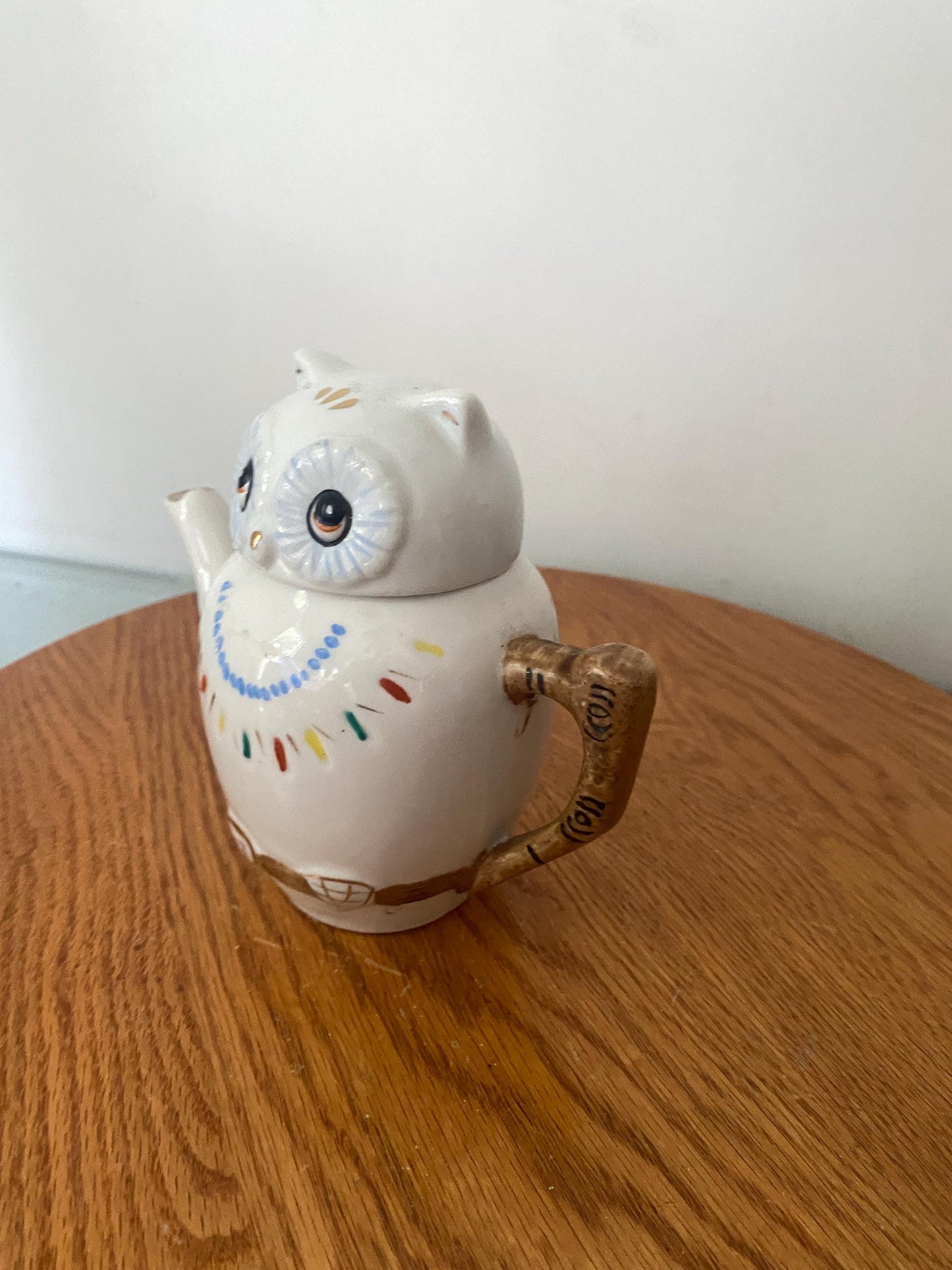 Vintage Small Ceramic Owl Teapot Made in Japan