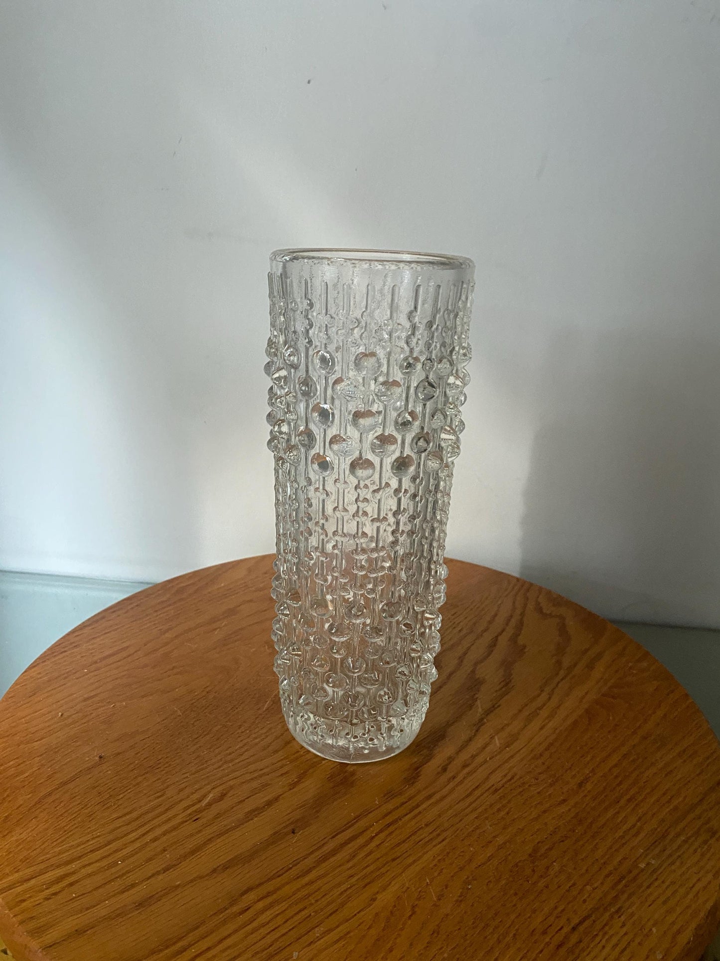 MCM Czech Sklo Union Hermanova Hut Clear Art Vase