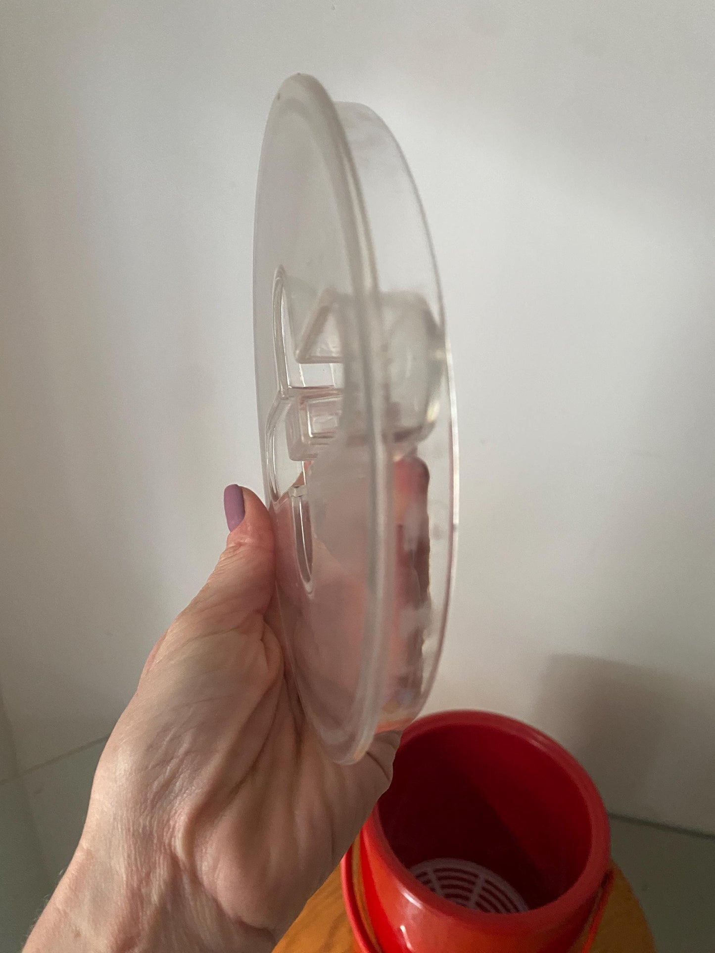 Retro Red Plastic Ice Bucket Made in Taiwan