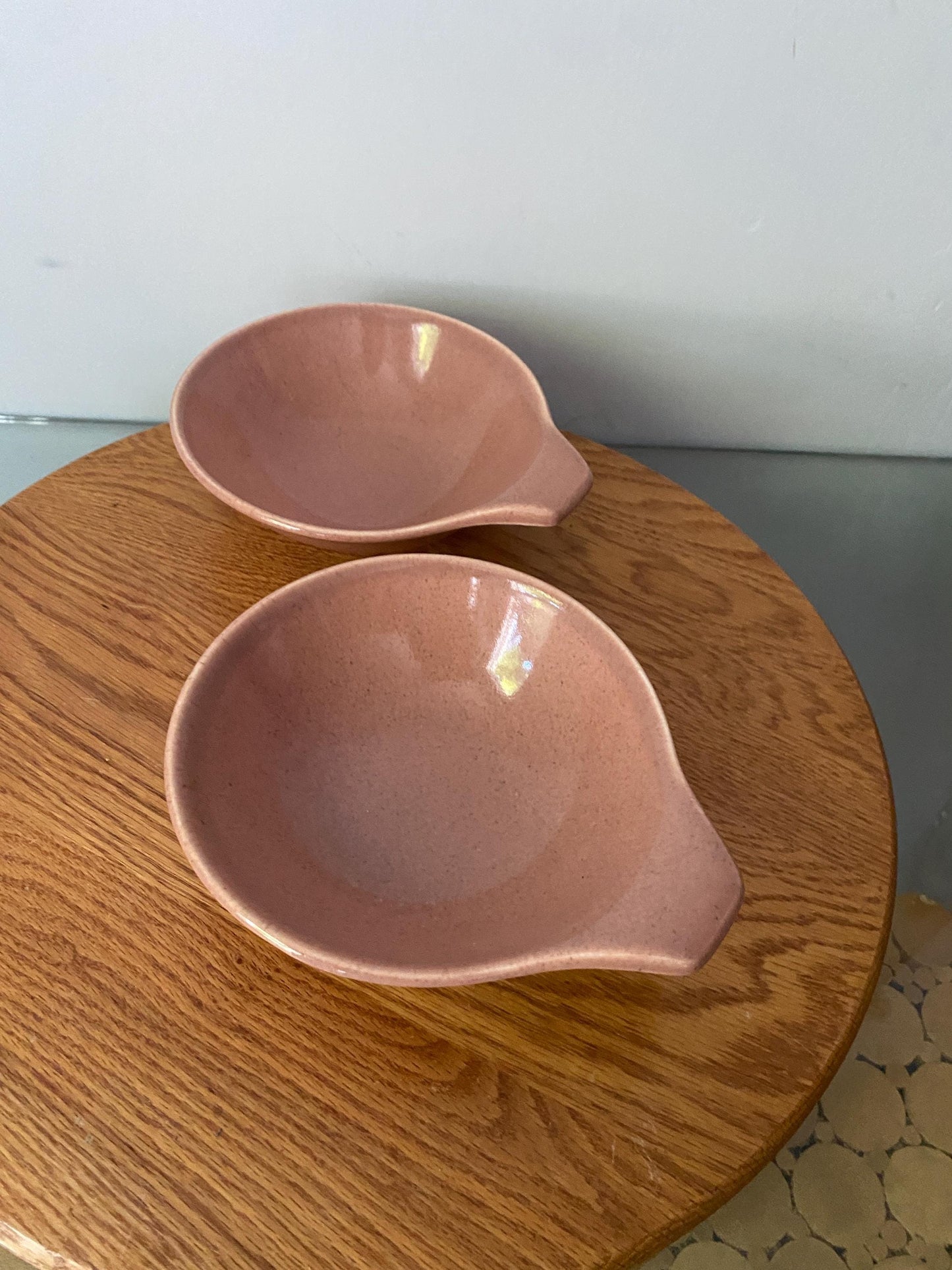 Pair of MCM Russel Wright for Steubenville Lug Handle Bowl Made in USA