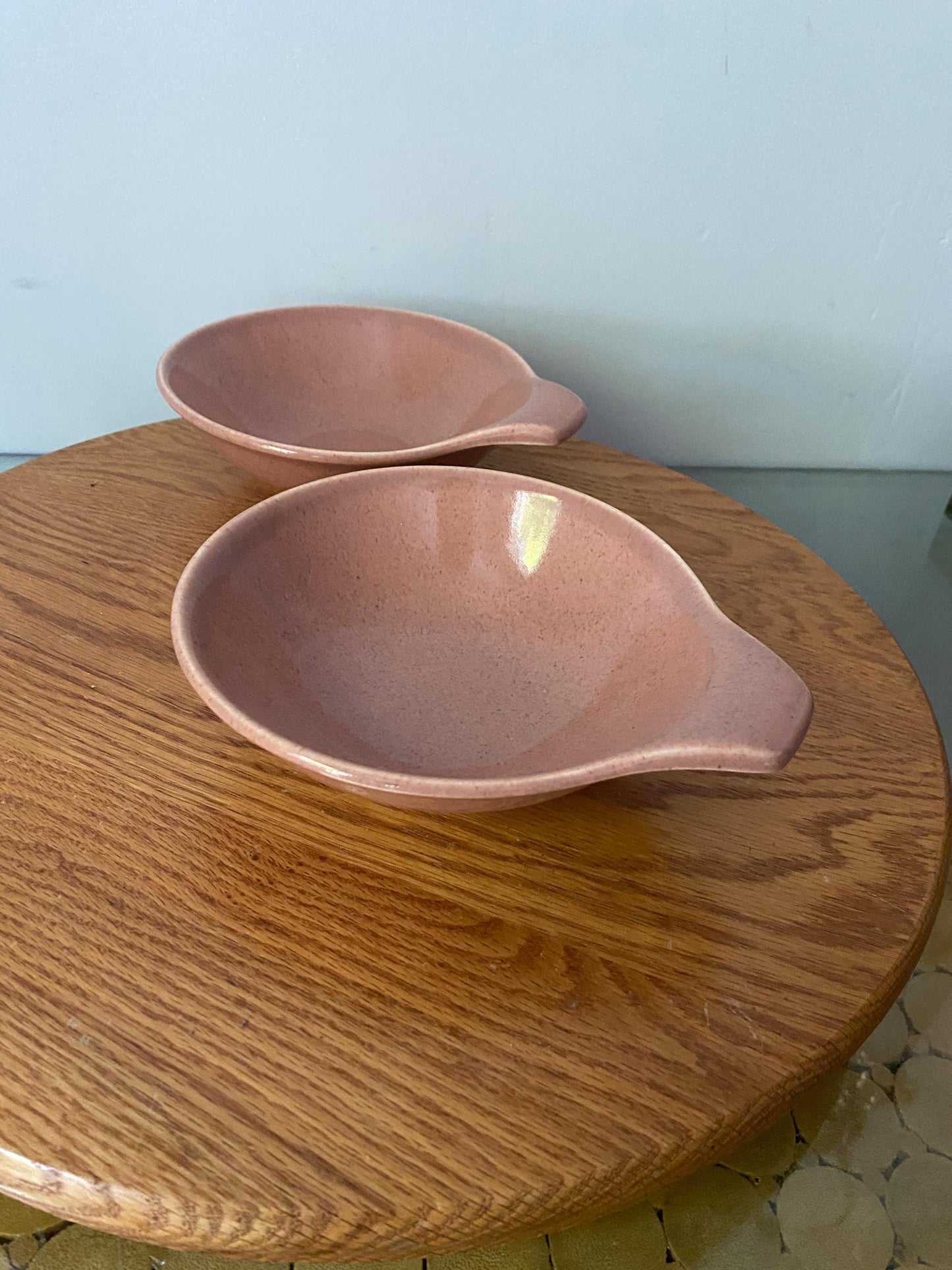 Pair of MCM Russel Wright for Steubenville Lug Handle Bowl Made in USA