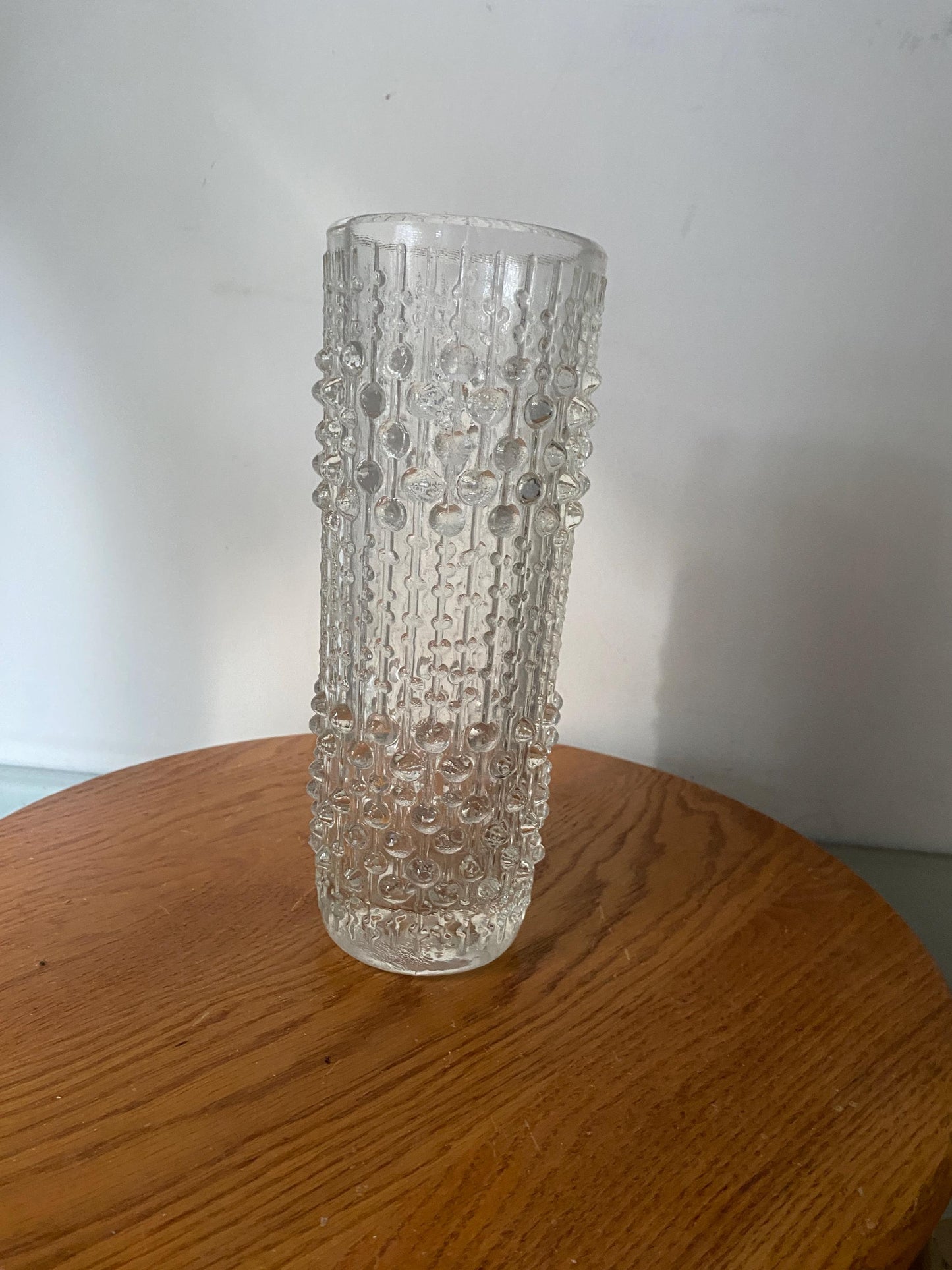 MCM Czech Sklo Union Hermanova Hut Clear Art Vase