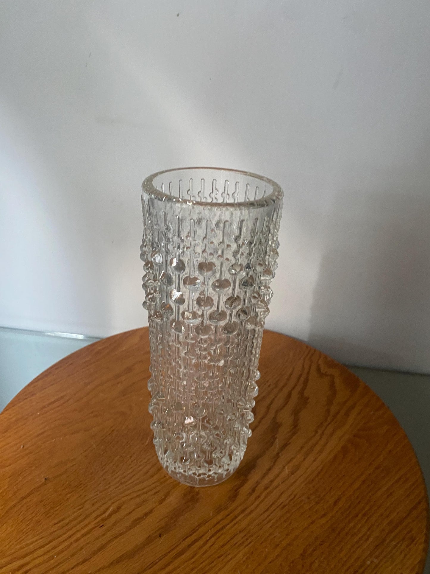 MCM Czech Sklo Union Hermanova Hut Clear Art Vase