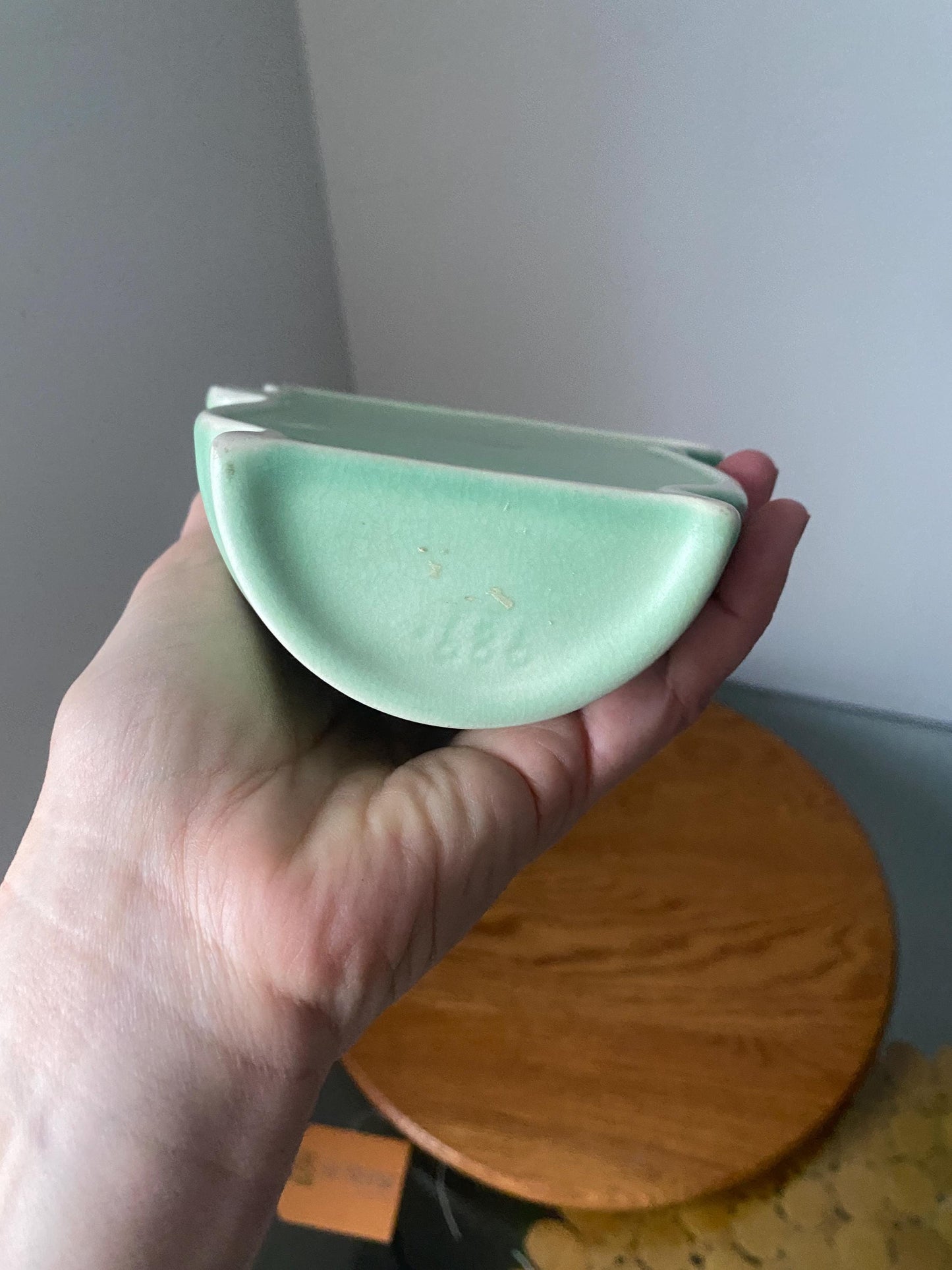 Vintage Apple Green Ceramic Wall Planter