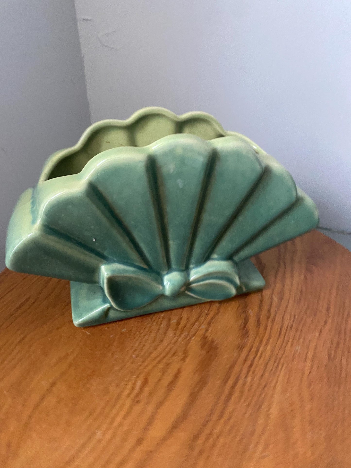 Vintage Beauceware Green Ceramic Vase Made in Canada 324