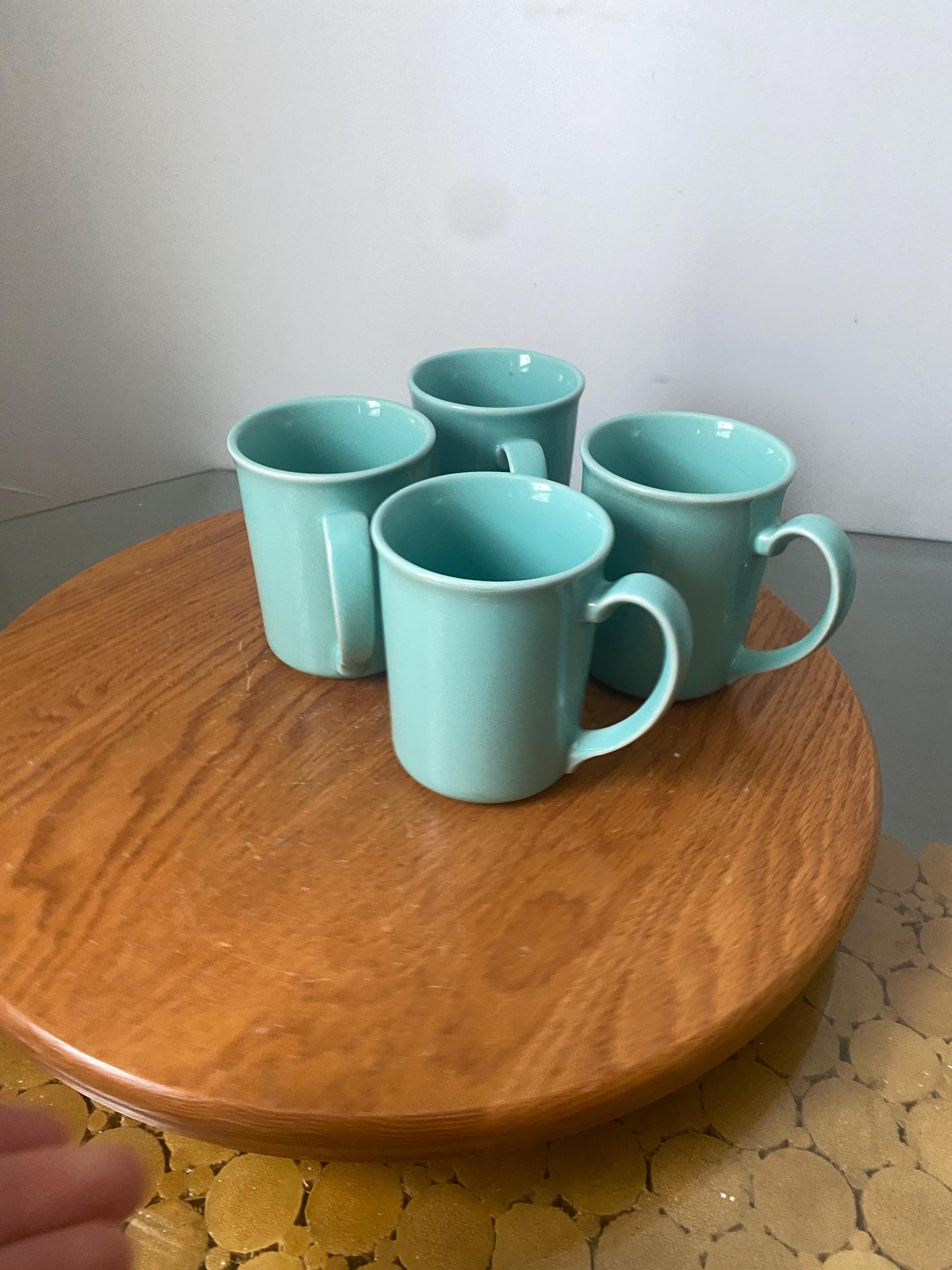 Set of 4 Retro Corning Ceramic Mint Mugs