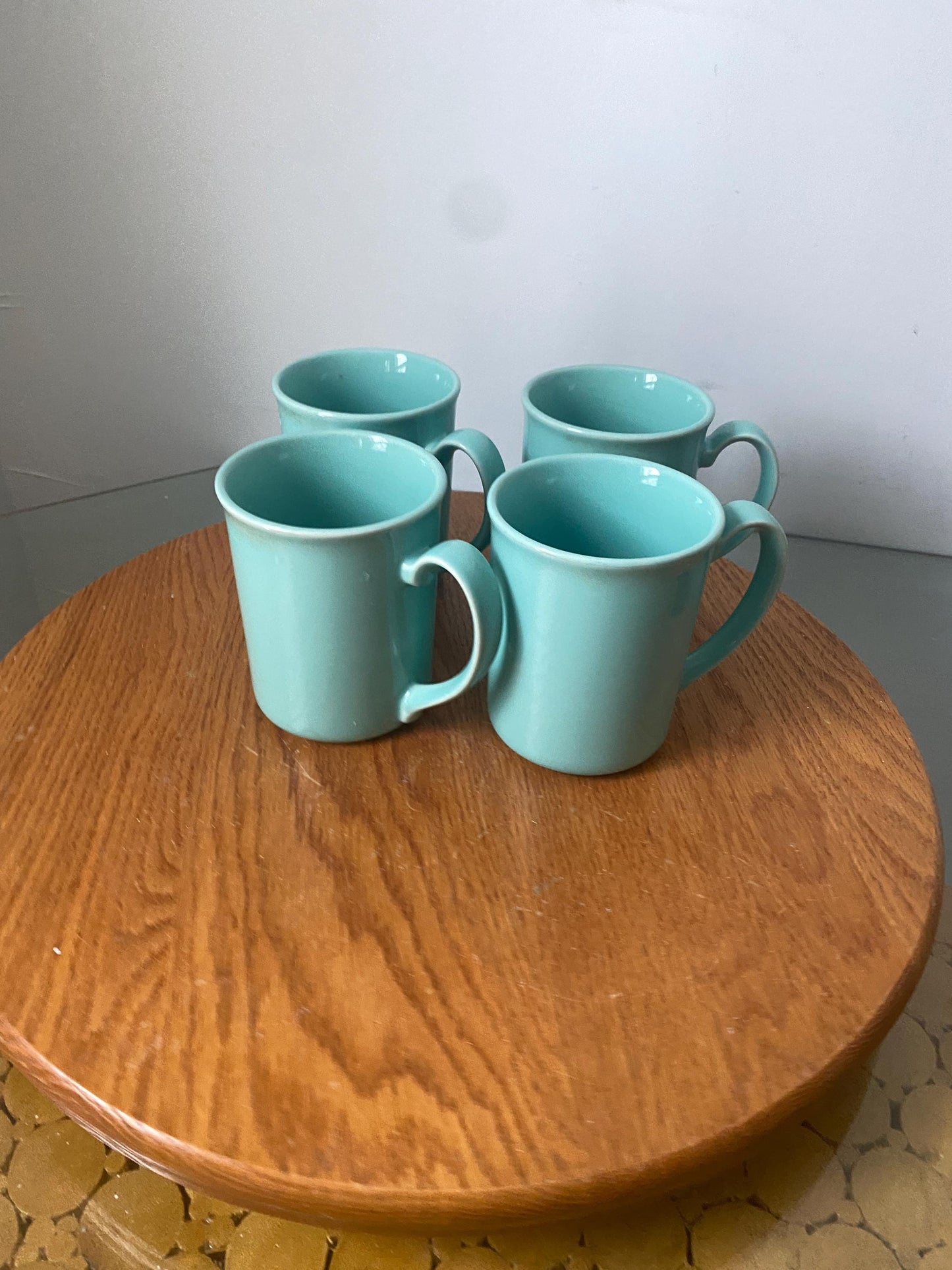 Set of 4 Retro Corning Ceramic Mint Mugs