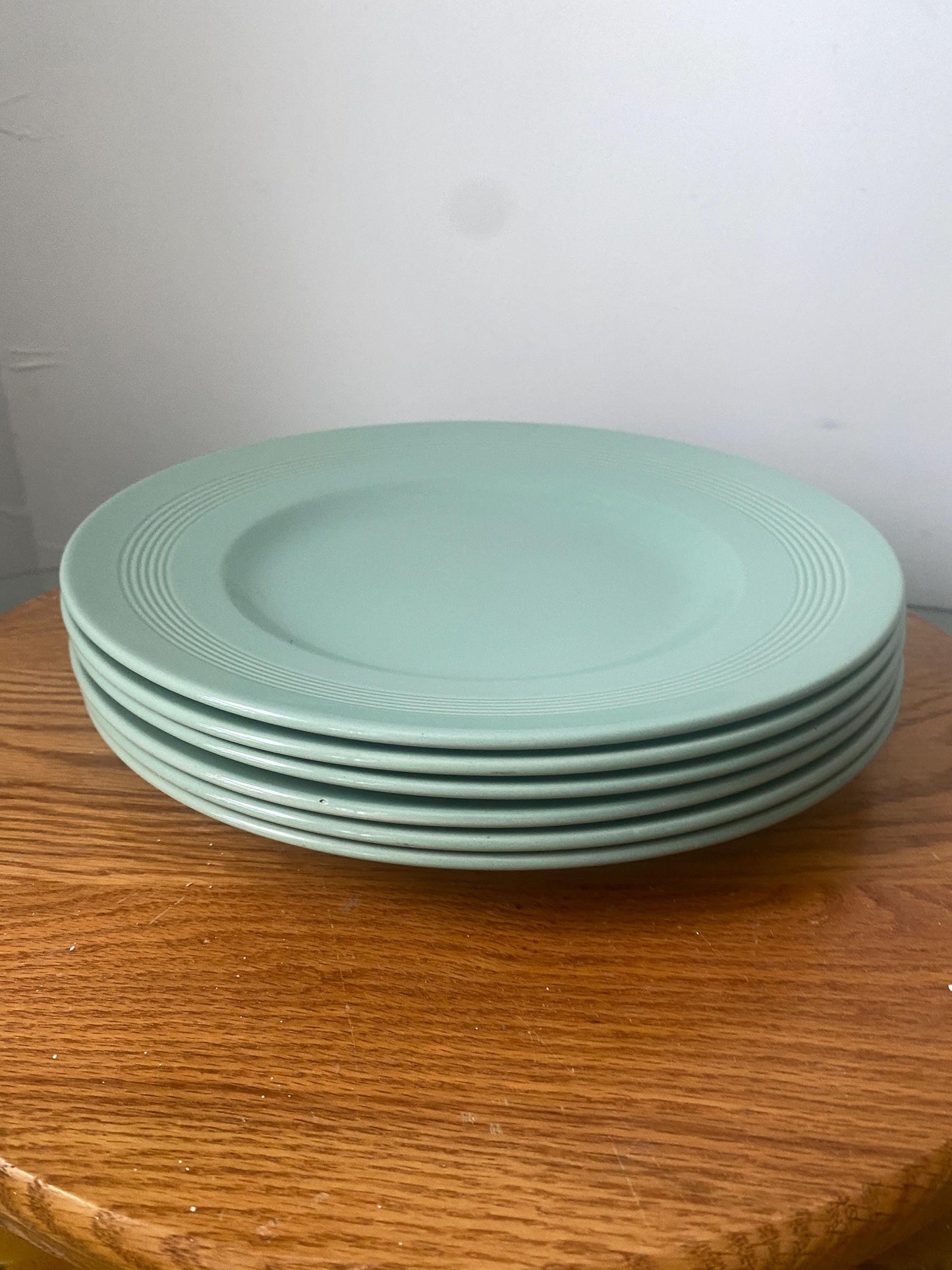 Vintage Set of 6 Woods Ware Beryl Dinner Plates Made in England