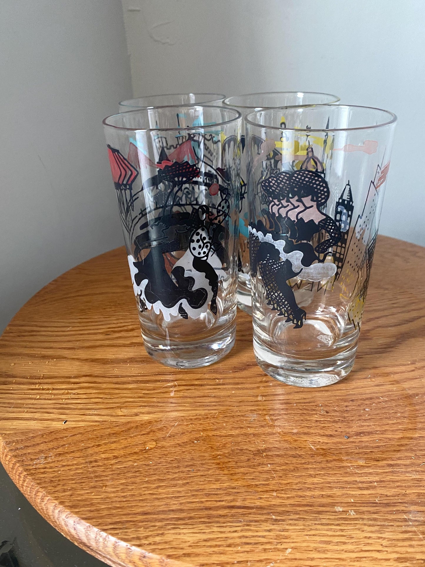 MCM Set of 4 Glass Tumblers with Capital Cities