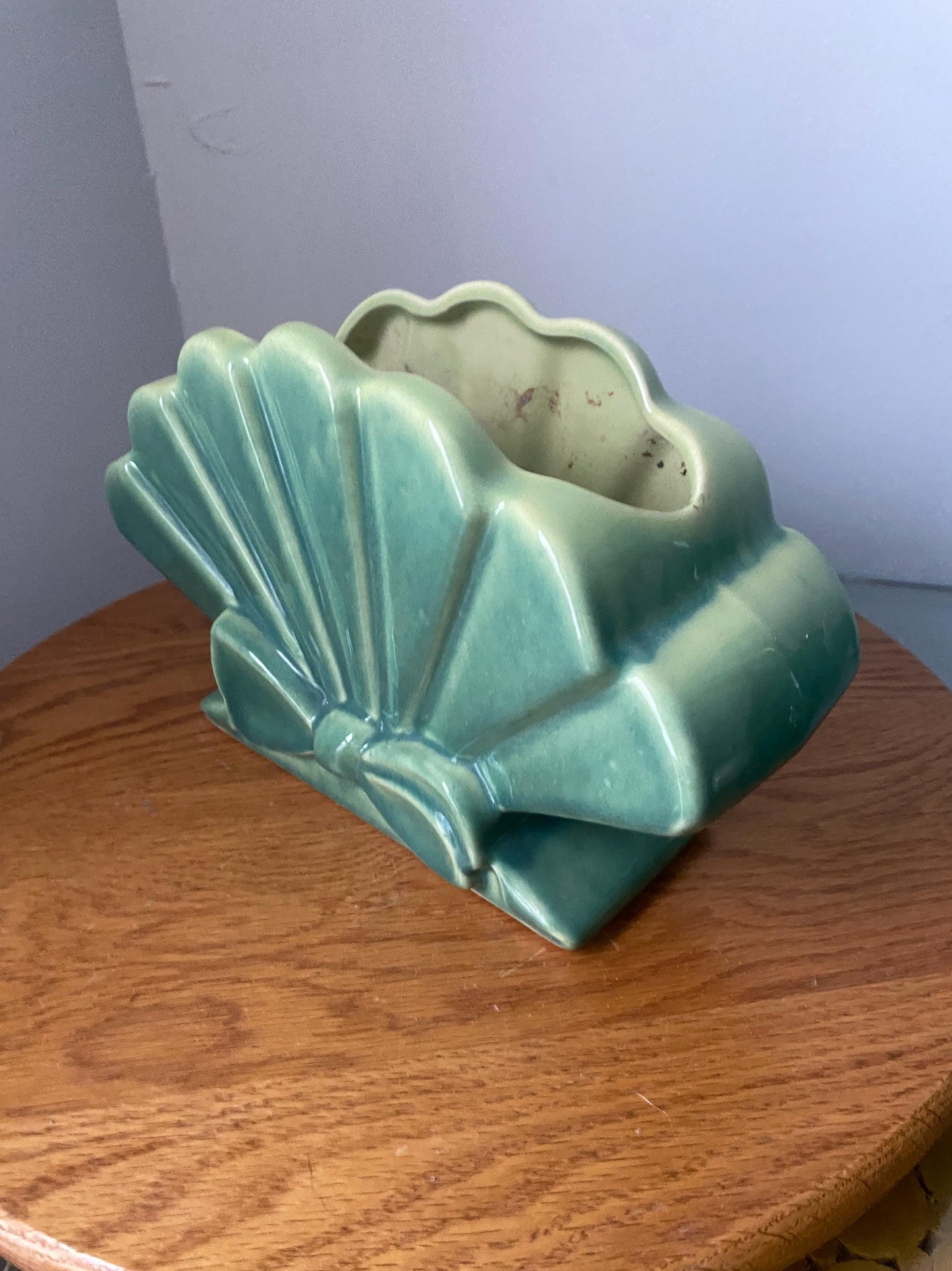 Vintage Beauceware Green Ceramic Vase Made in Canada 324