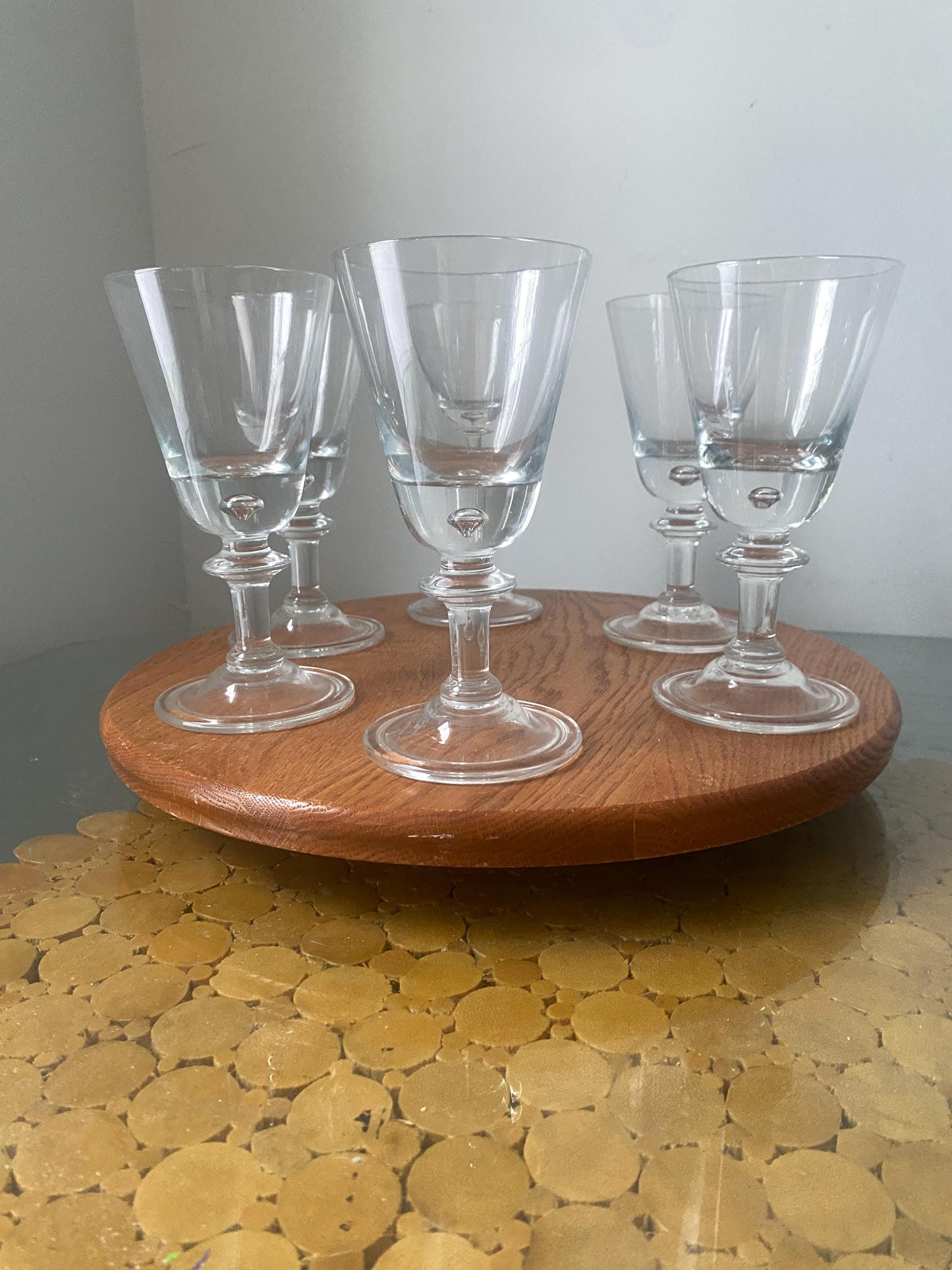 Vintage Set of 6 Hadeland Glassverk Norway Tangen Clear Glasses