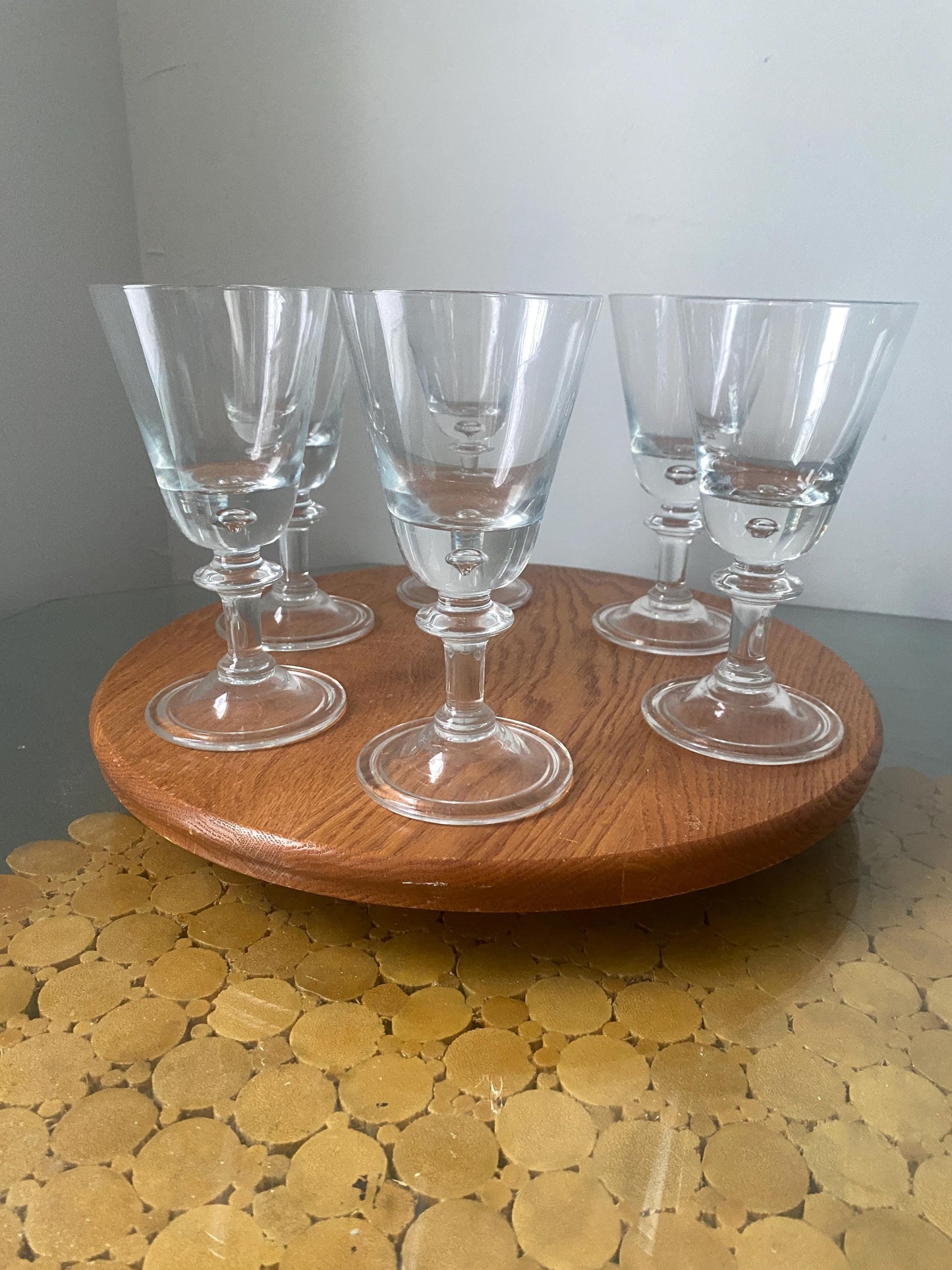 Vintage Set of 6 Hadeland Glassverk Norway Tangen Clear Glasses