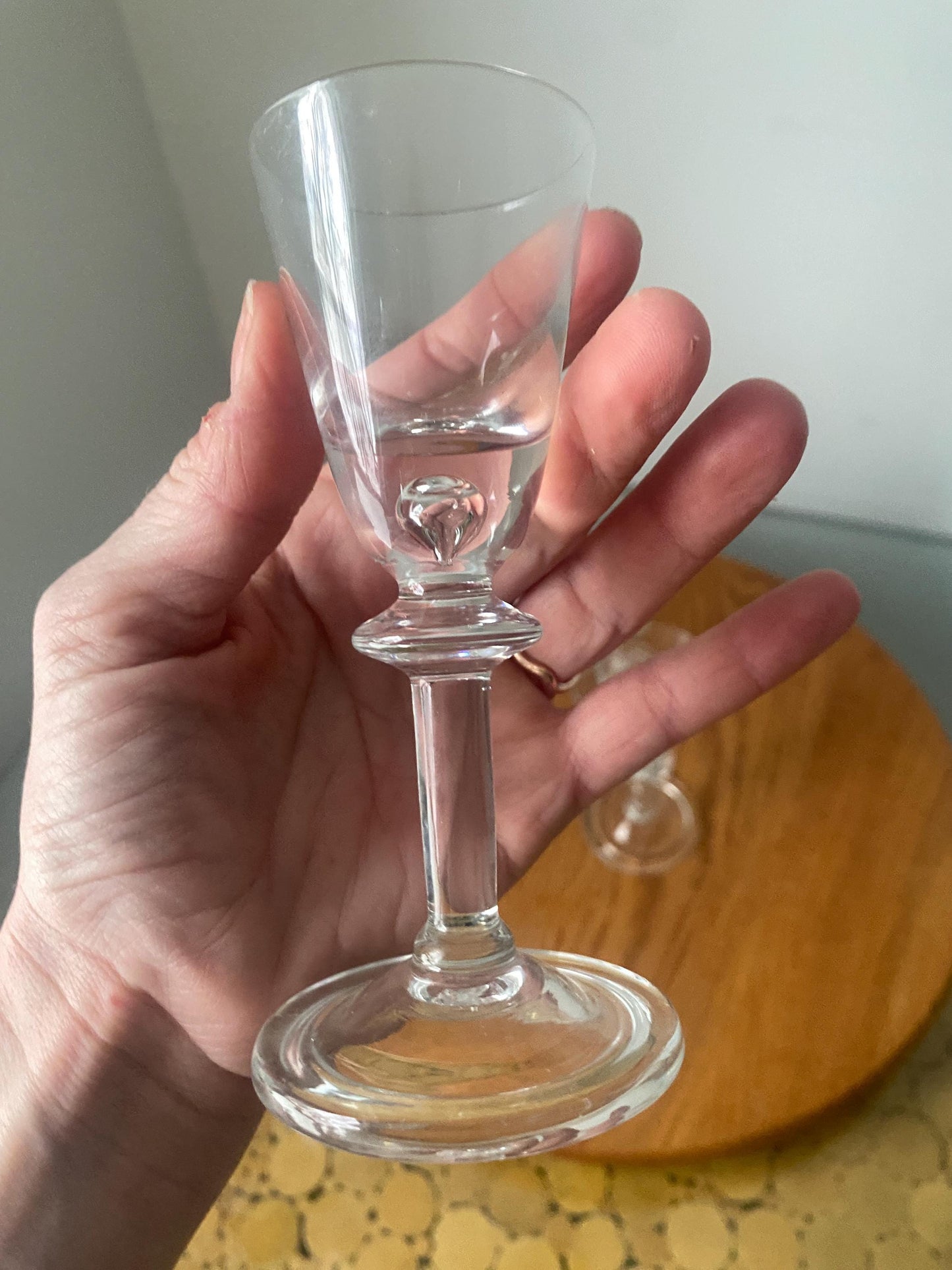 Vintage Set of 4 Short Hadeland Glassverk Norway Tangen Clear Glasses